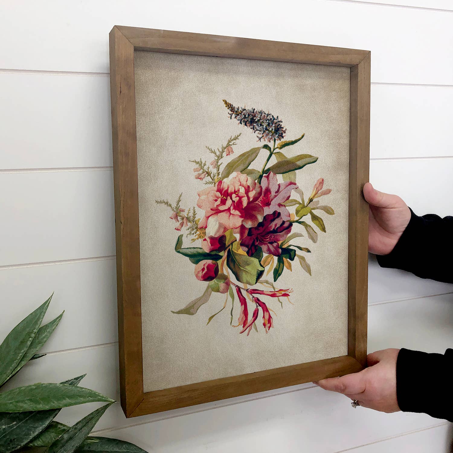 Flowering Bouquet - Flower Canvas Art - Wood Framed Wall Art
