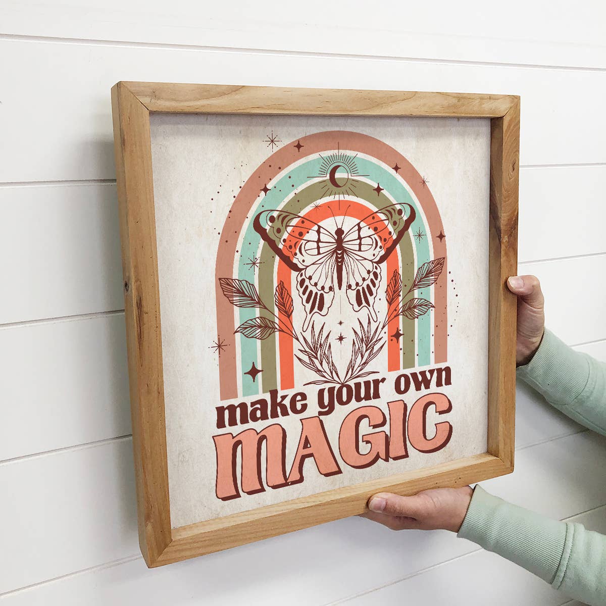 Boho Make Your Own Magic Rainbow - Boho Canvas Word Art