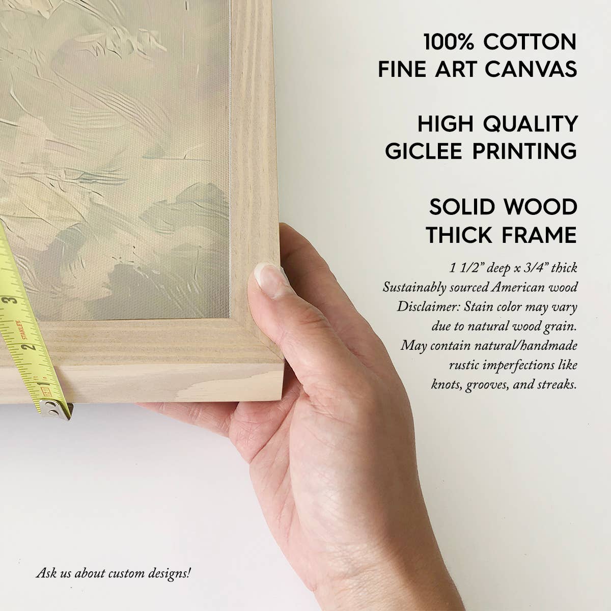 Winter Simple Tree - Nature Canvas Art - Wood Framed Artwork