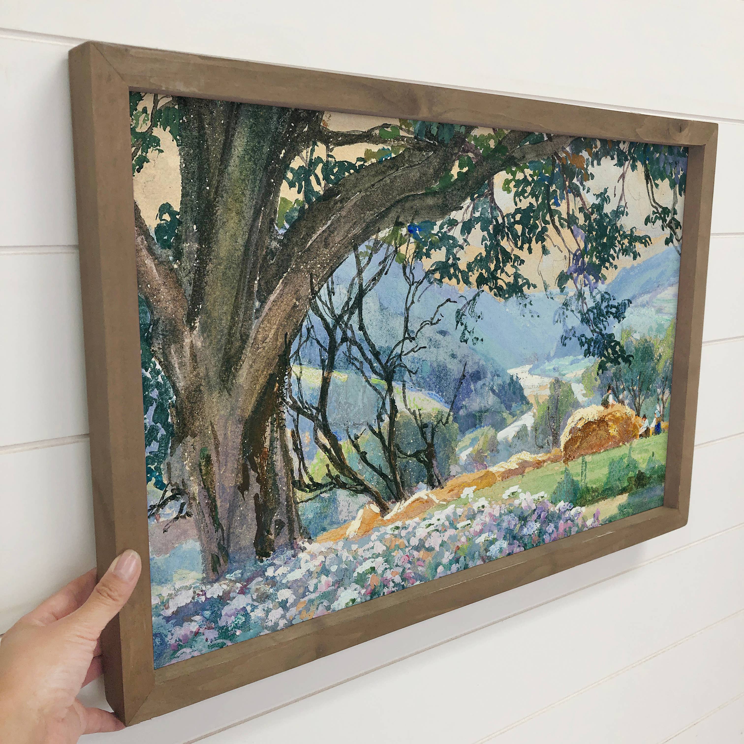 Summer Harvest - Nature Landscape Canvas Art - Wood Framed