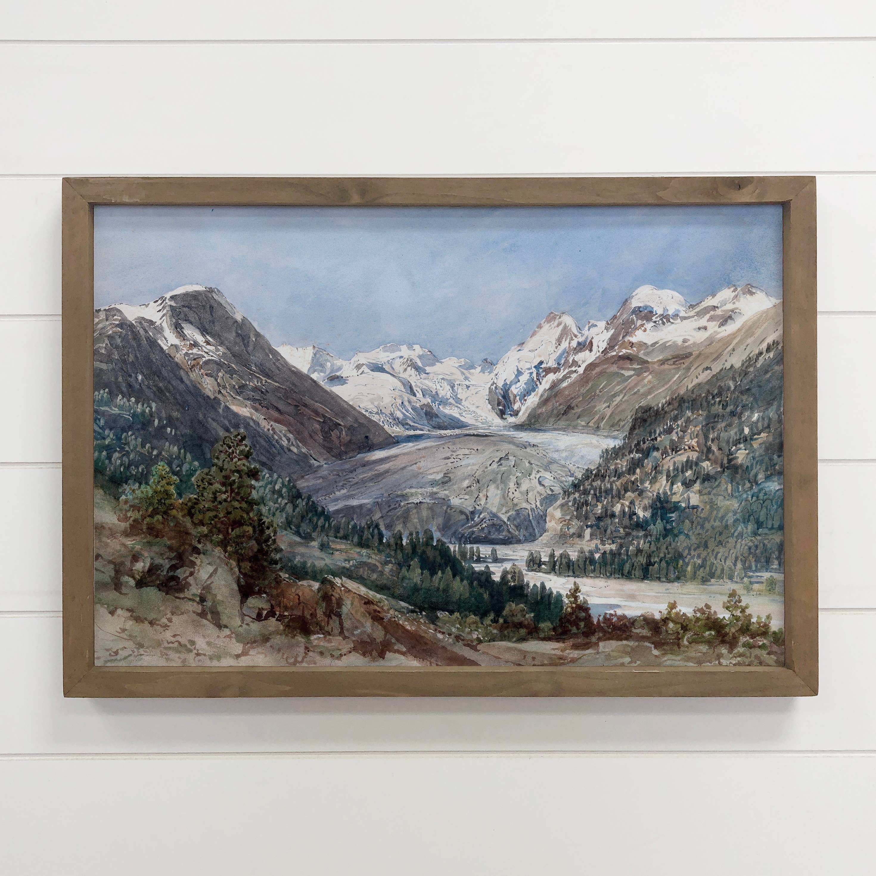 Glacier Green Mountain - Mountain Landscape Canvas art