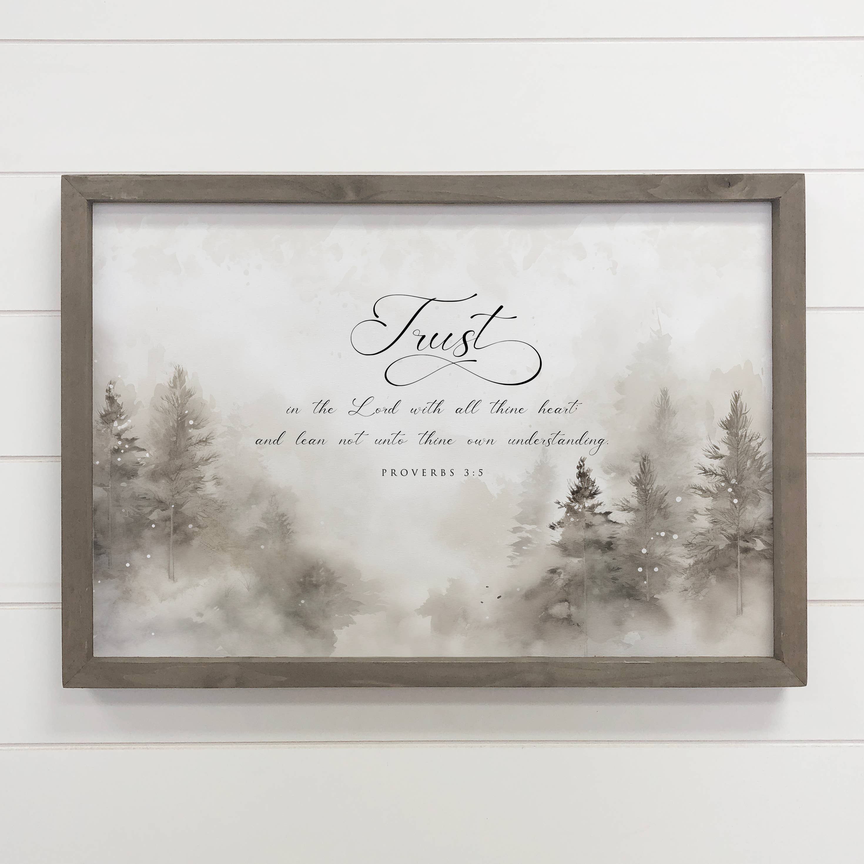 Trust In The Lord - Scripture Canvas Art - Wood Framed Decor