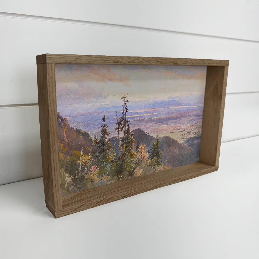 Tree Line on the Mountains - Mountain Landscape Canvas Art