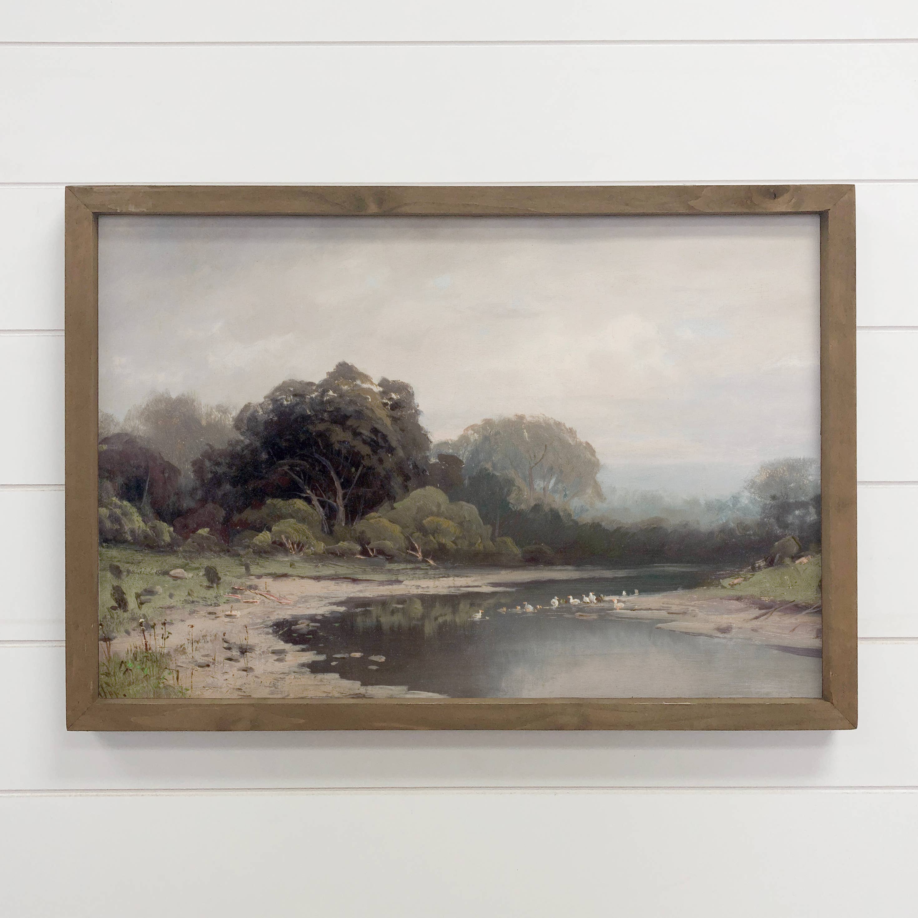 Merced River California - River Landscape Canvas Art - Frame