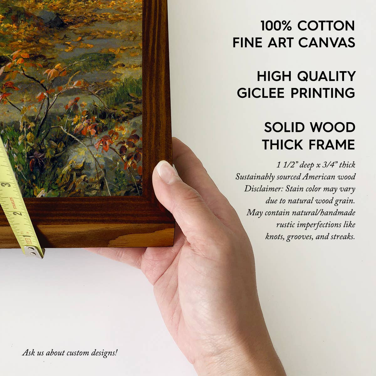 Fall in Virginia - Nature Landscape Canvas Art - Wood Framed