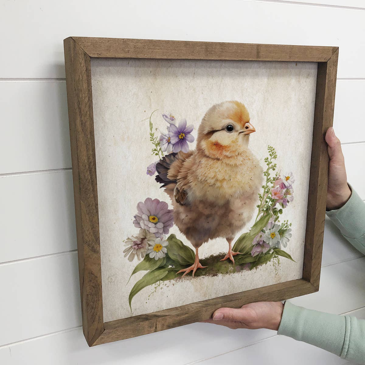 Vintage Chick Flowers - Spring Time Chick Canvas Art