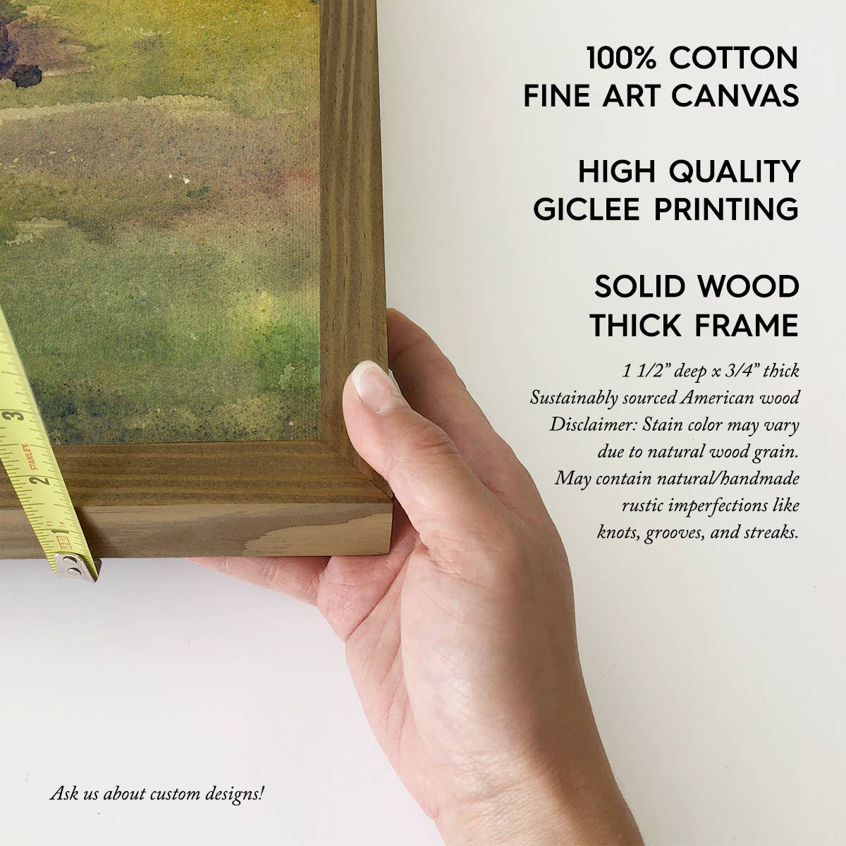 Yellow Fall Stream - Fall Landscape Canvas Art - Wood Framed