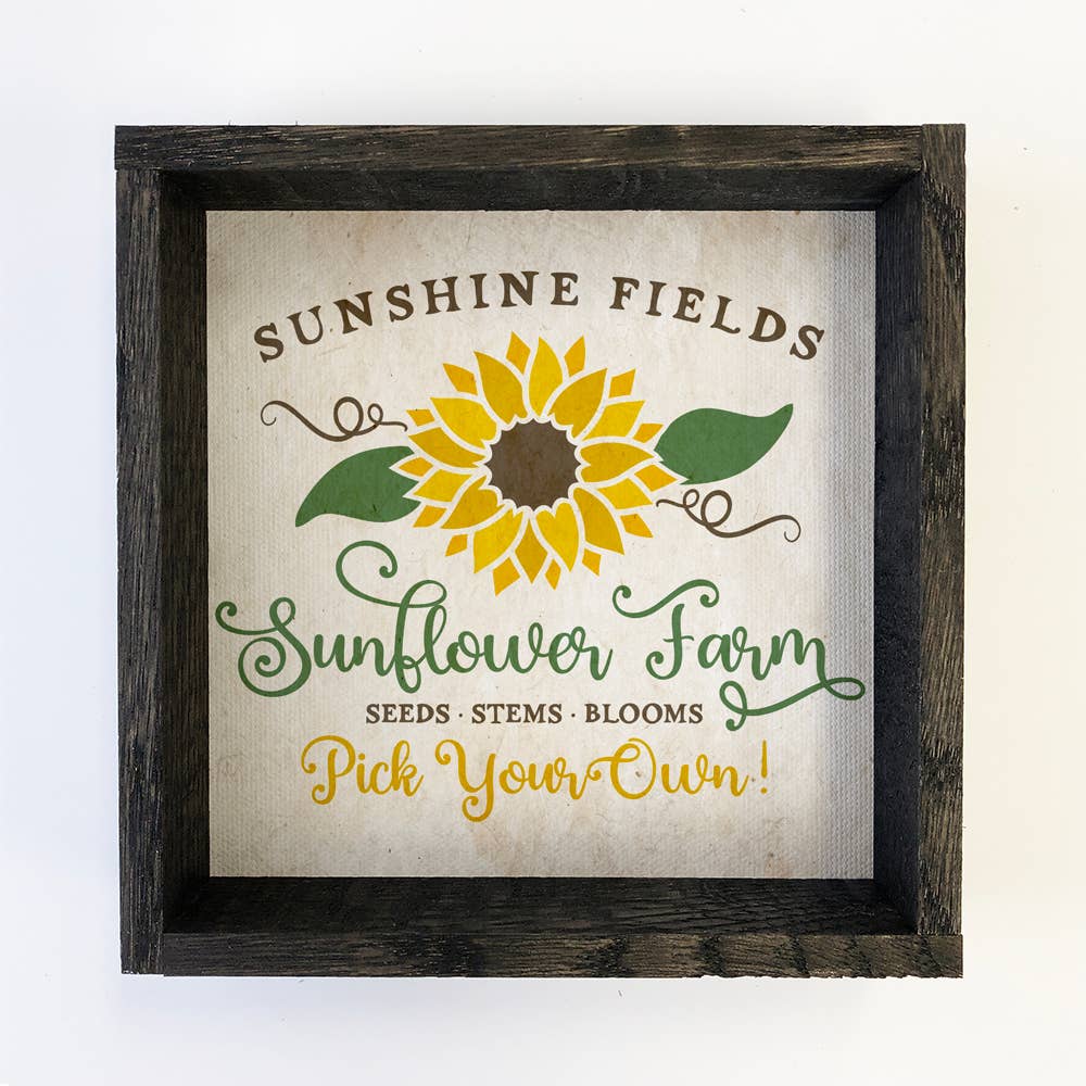 Flower Shop Sign- Sunflower Shop- Canvas Wall Art
