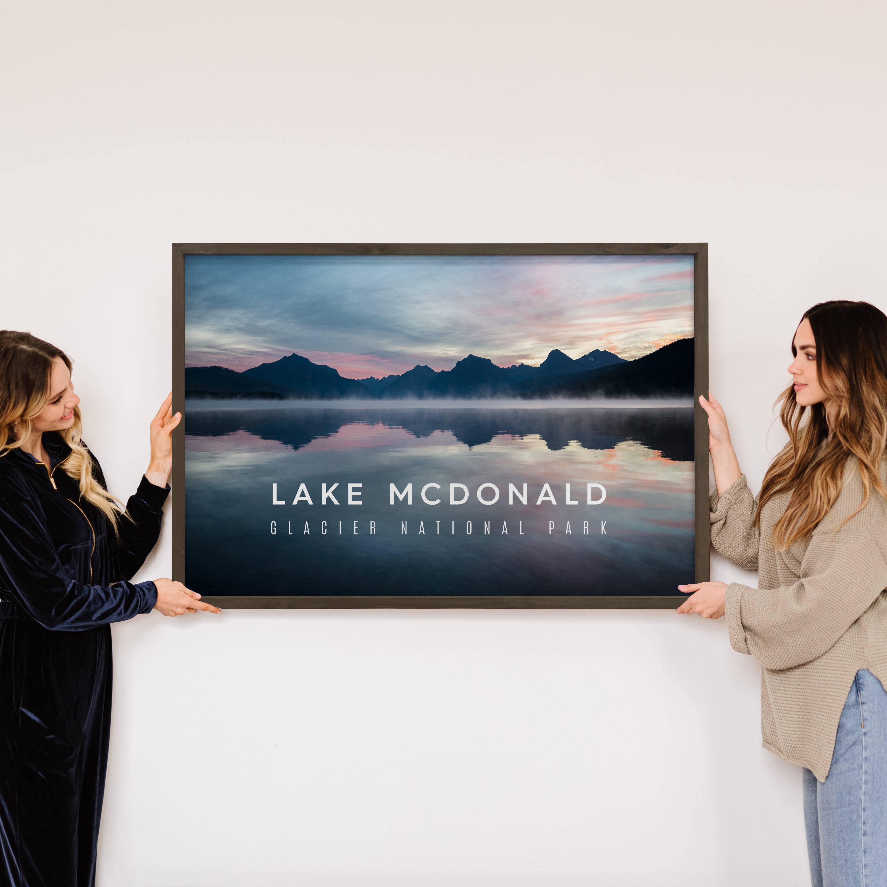Lake McDonald Montana - Landscape Canvas Art - Wood Framed