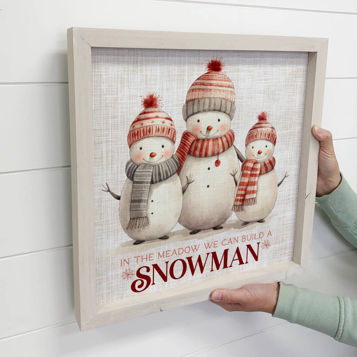 In the Meadow We Can Build a Snowman - Snowman Canvas Art