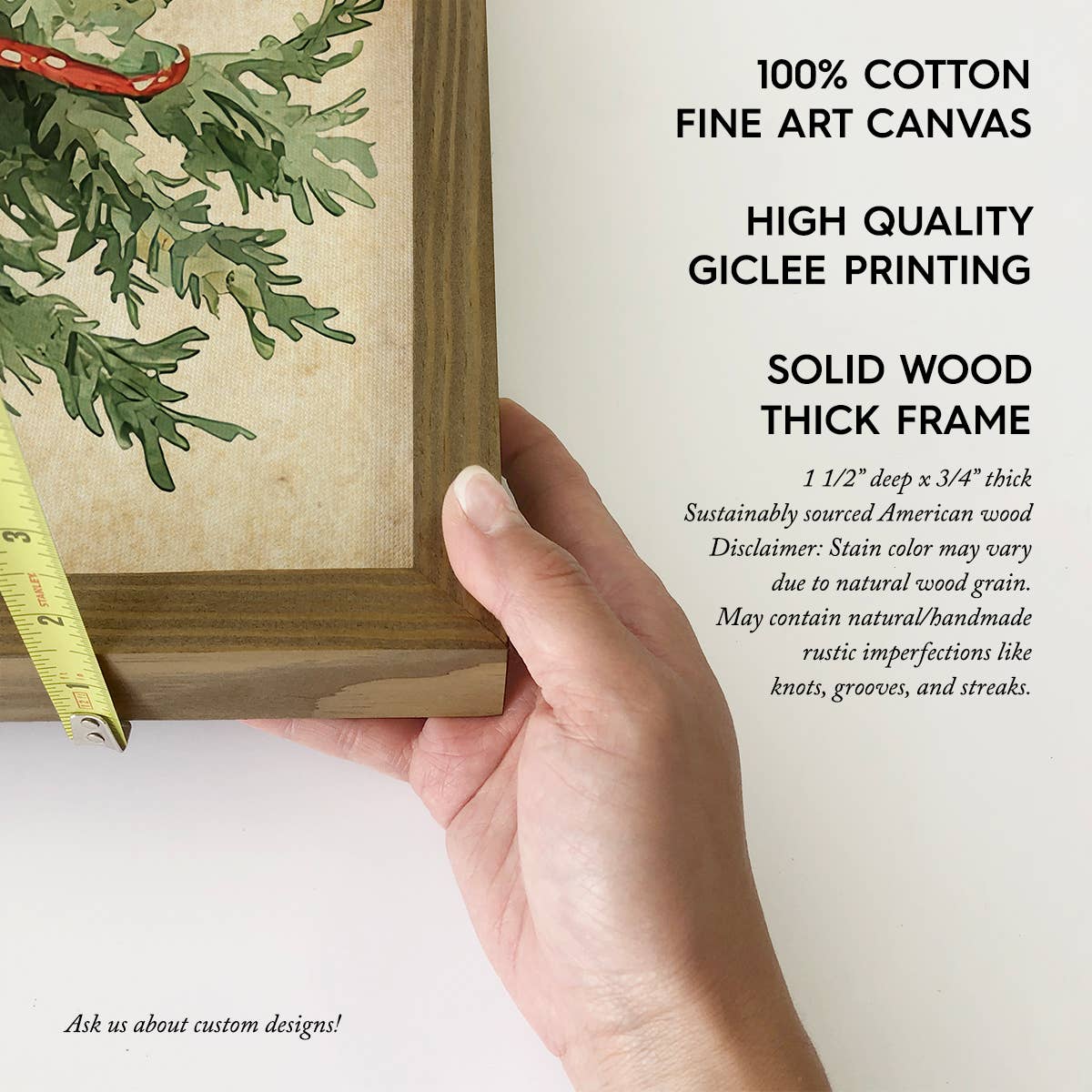 Rabbit Decorating Christmas Tree - Christmas Canvas Art