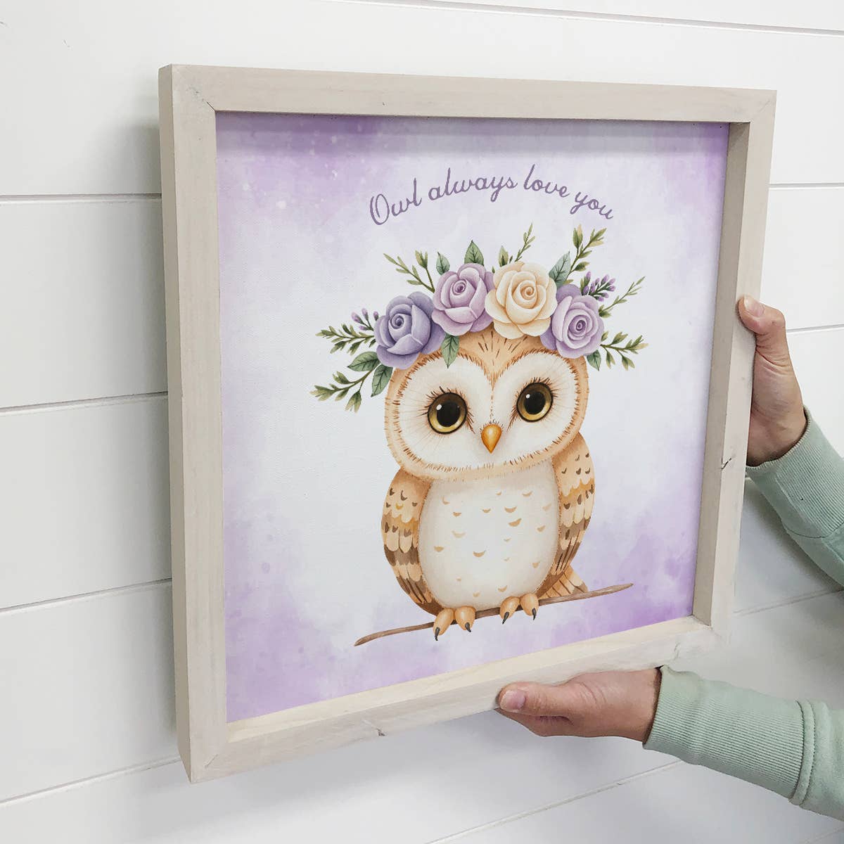 Owl Always Love You - Cute Owl Canvas Art - Wood Framed
