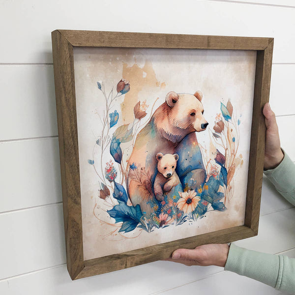 Mama and Baby Bear - Cute Mother's Day Sign for Moms