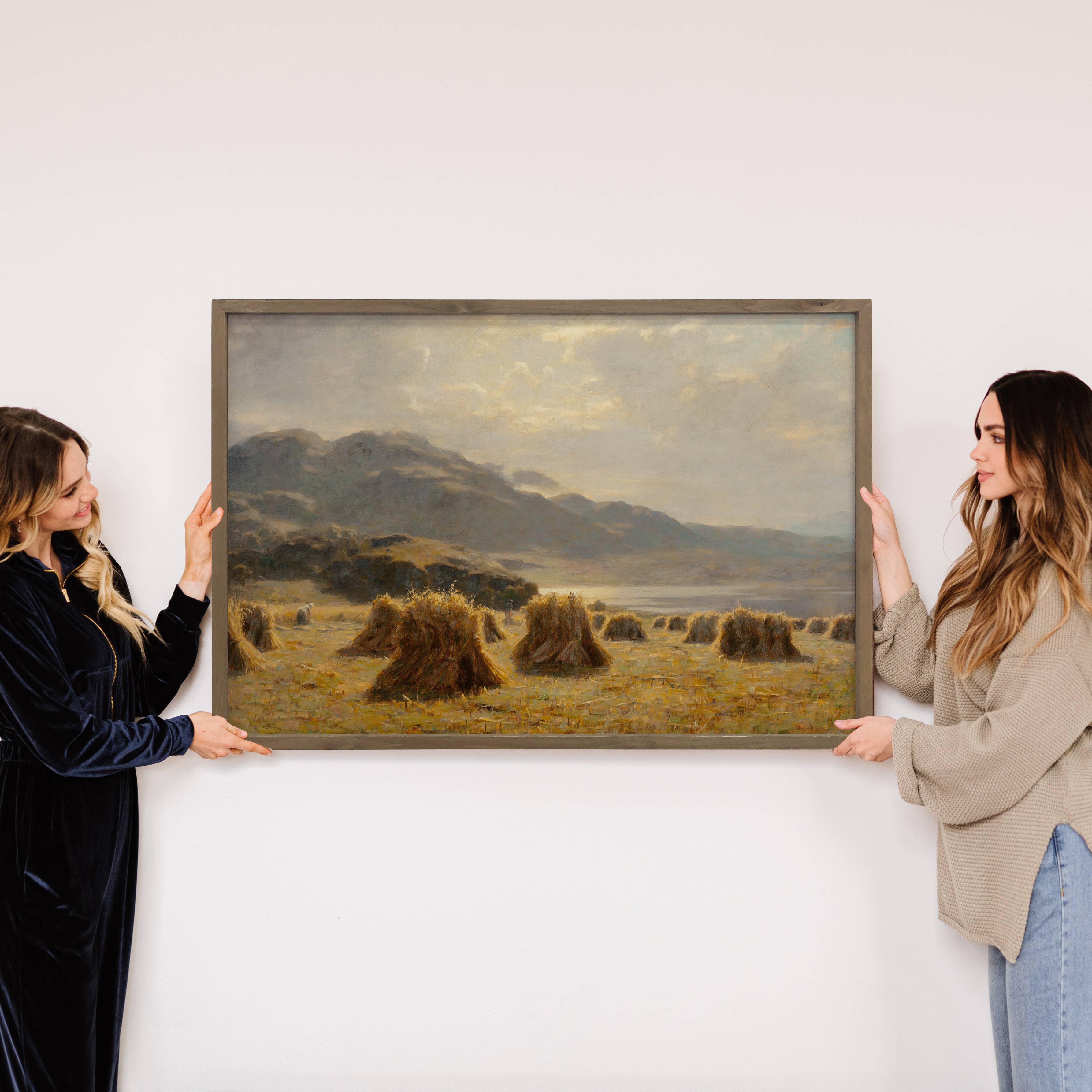 Highland Harvest - Field Harvest Canvas Art - Wood Framed