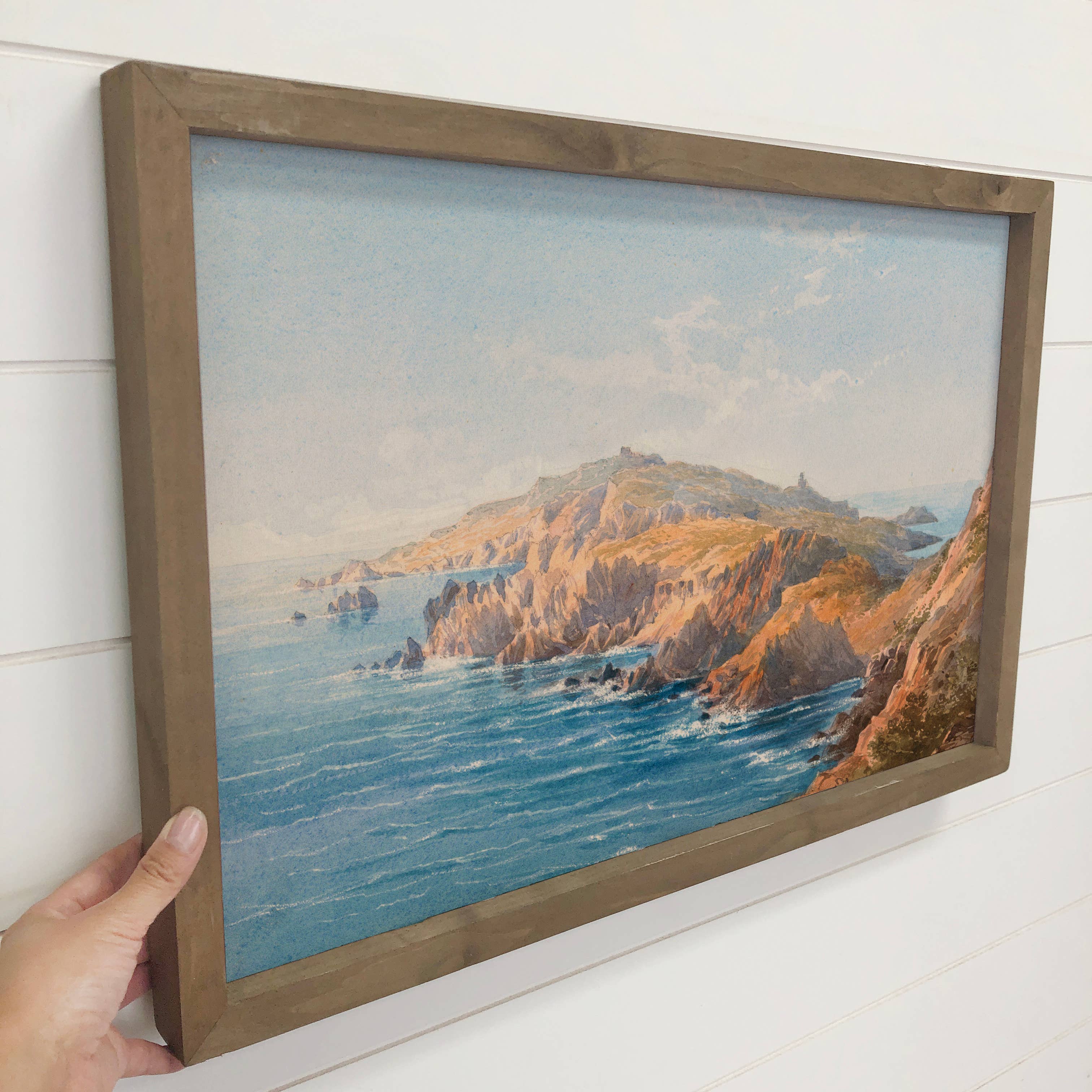 Corsica Landscape Painting - Nature Canvas Art - Wood Framed