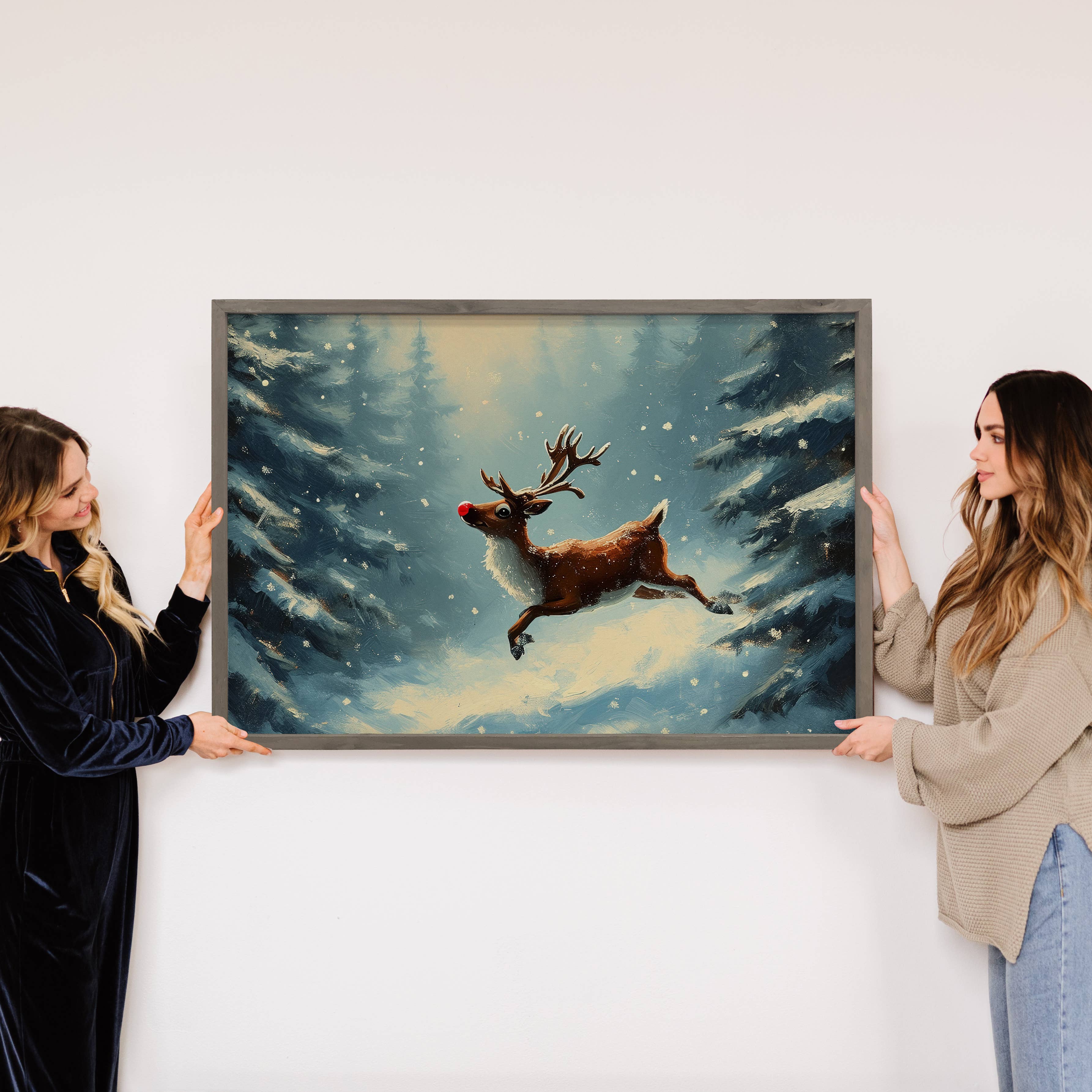 Rudolph the Red Nosed Reindeer - Christmas Canvas Art