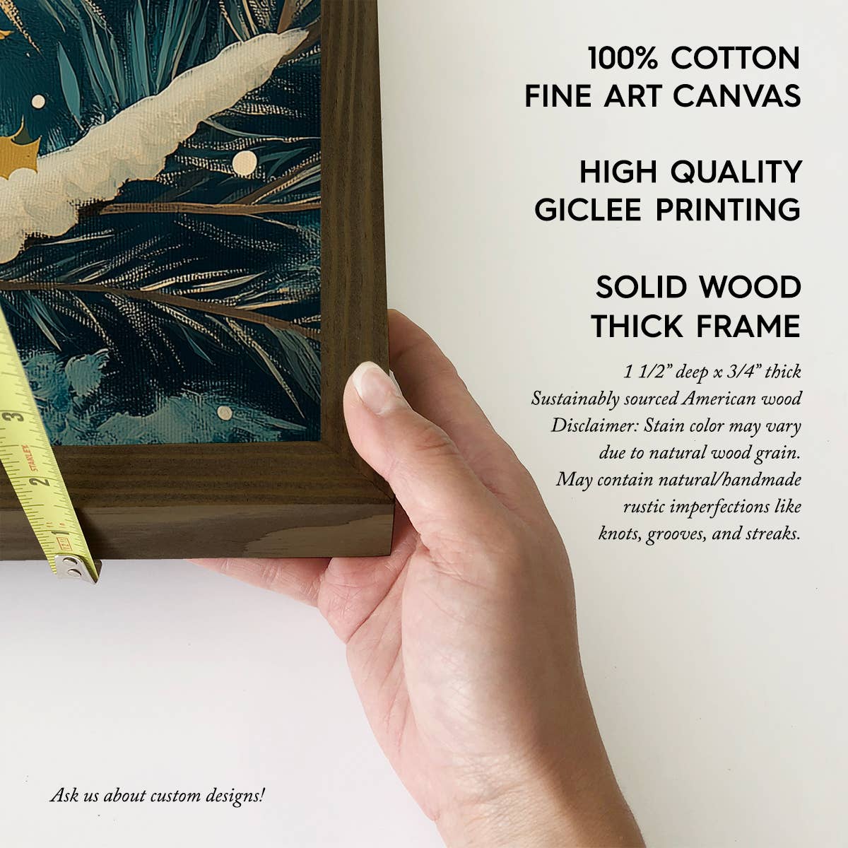 Cardinals in Tree - Winter Birds Painting - Wood Framed Art