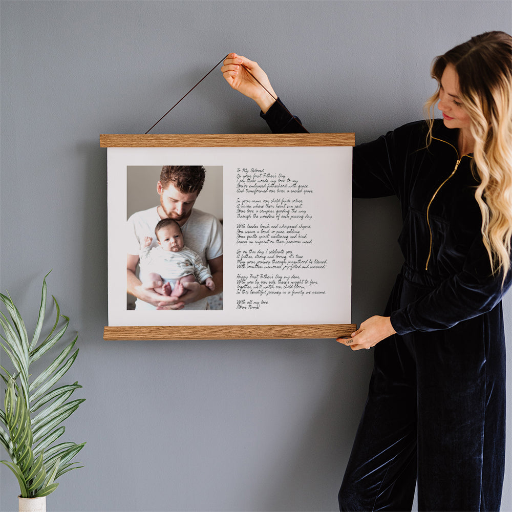 Father's Day Gift from Wife - Letter To Husband Canvas Photo Gift