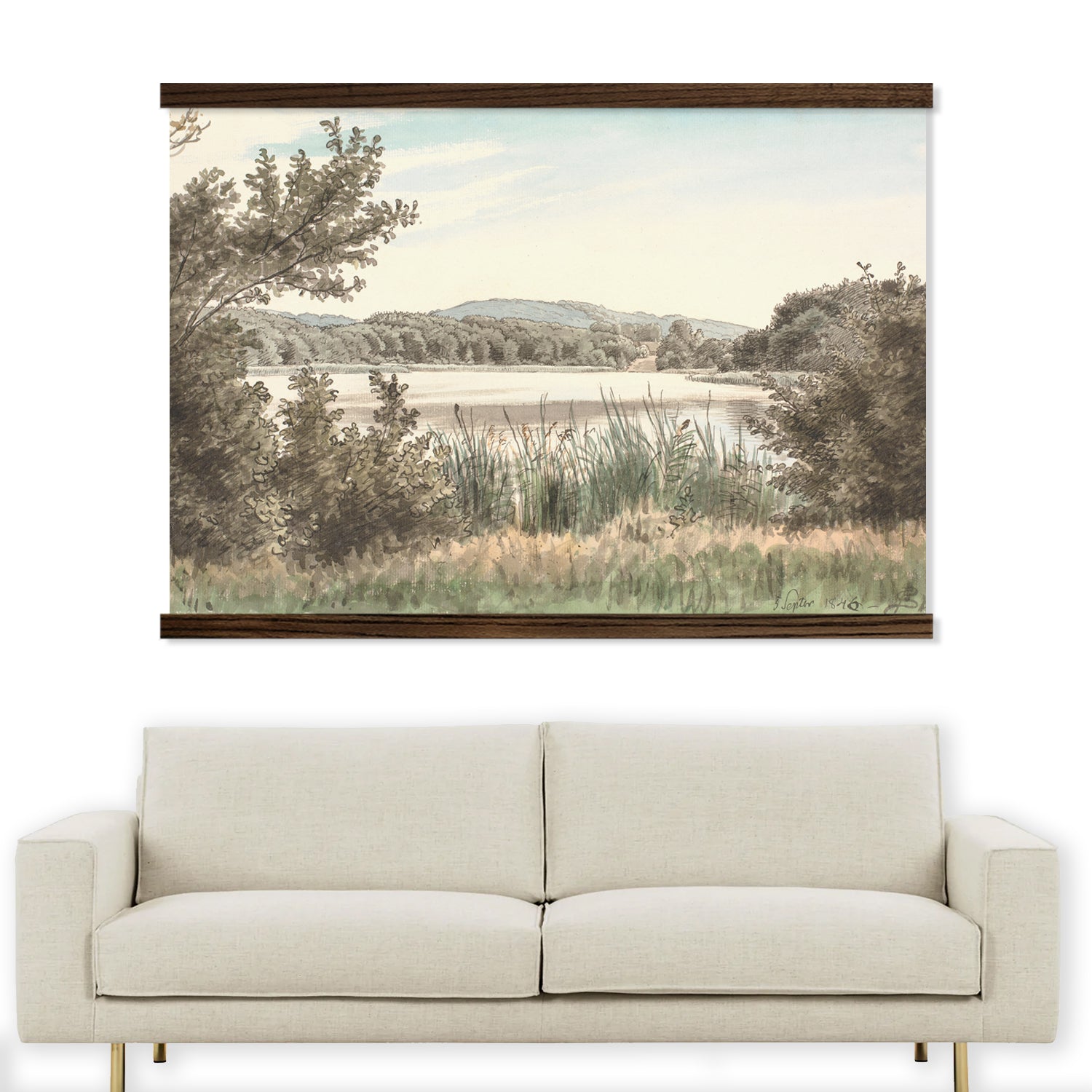 Huge Canvas Print- Millpond Painting Framed Canvas Wall Art