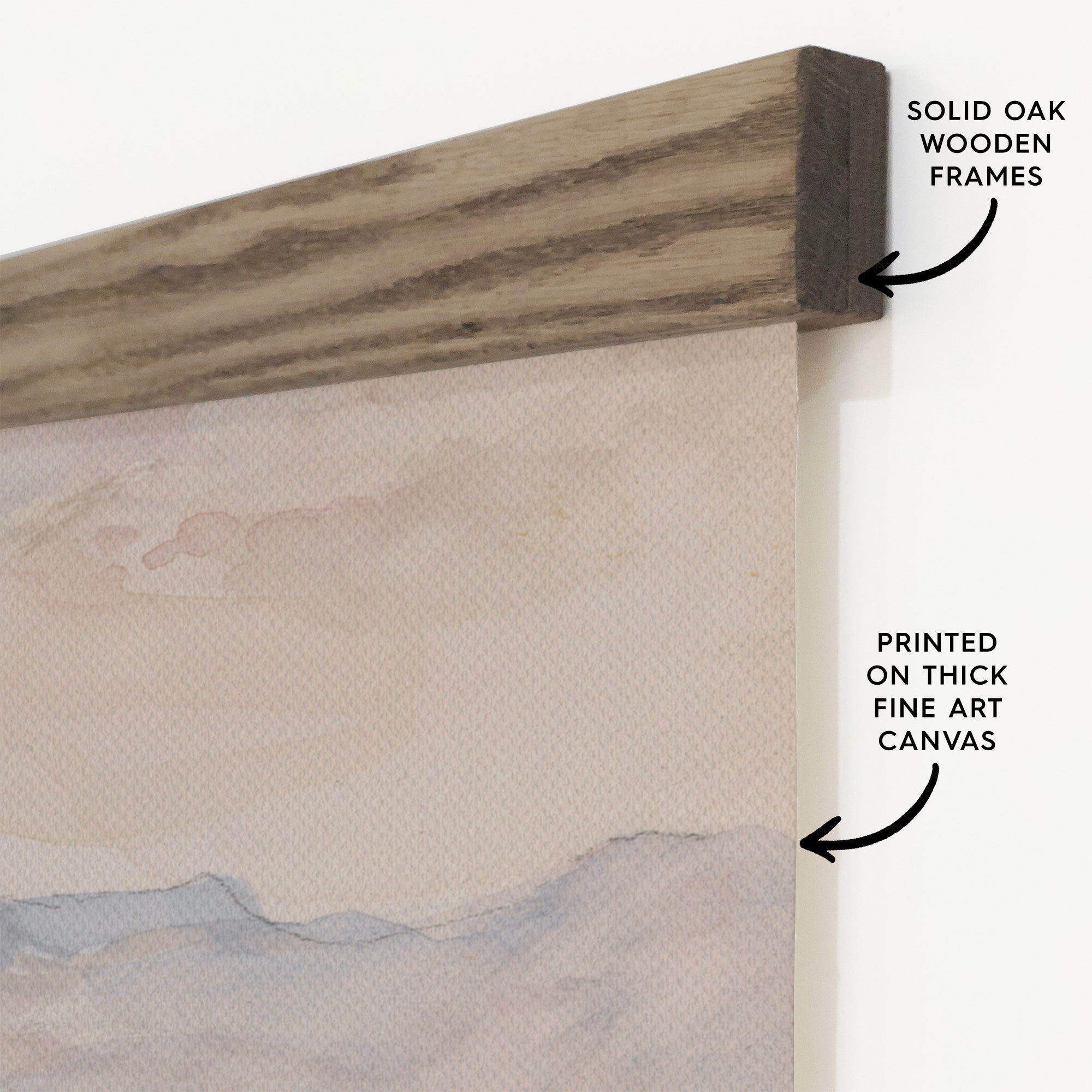 Huge Wall Art- Mist Rising Mountain Scene- Landscape Painting Art