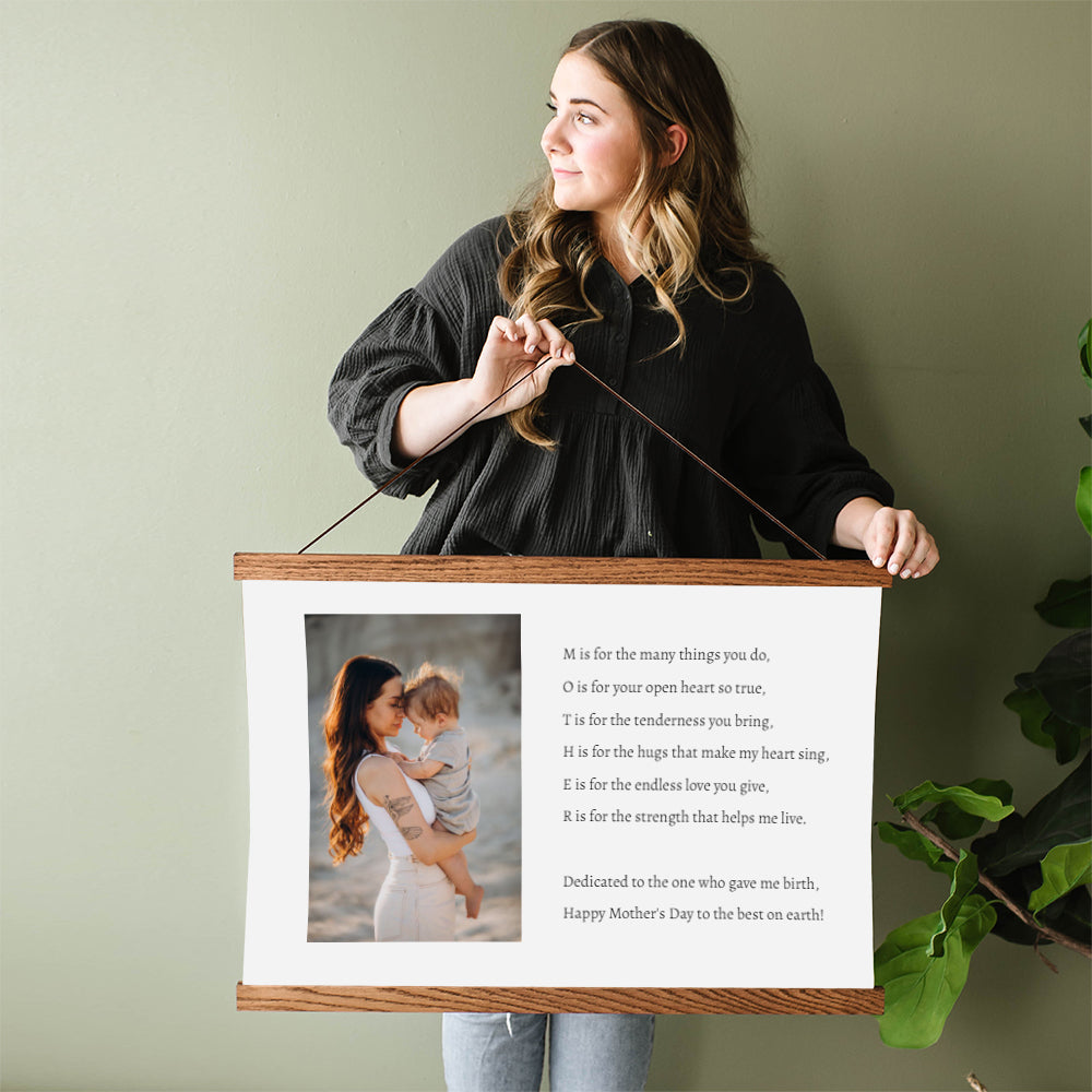 Mother's Day Acrostic Poem and Photo Canvas Gift