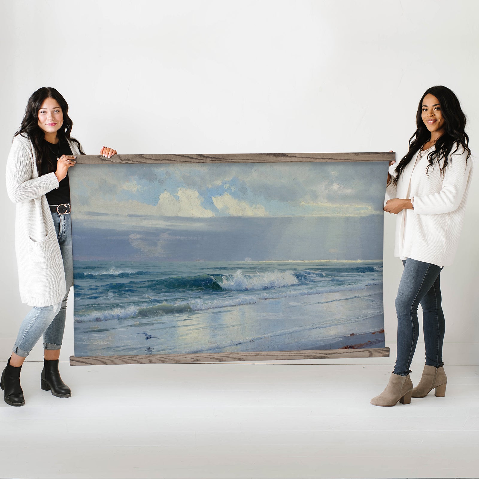 Coastal Wall Art - Rhode Island Waves - Beach House Decor - Framed Nature Art