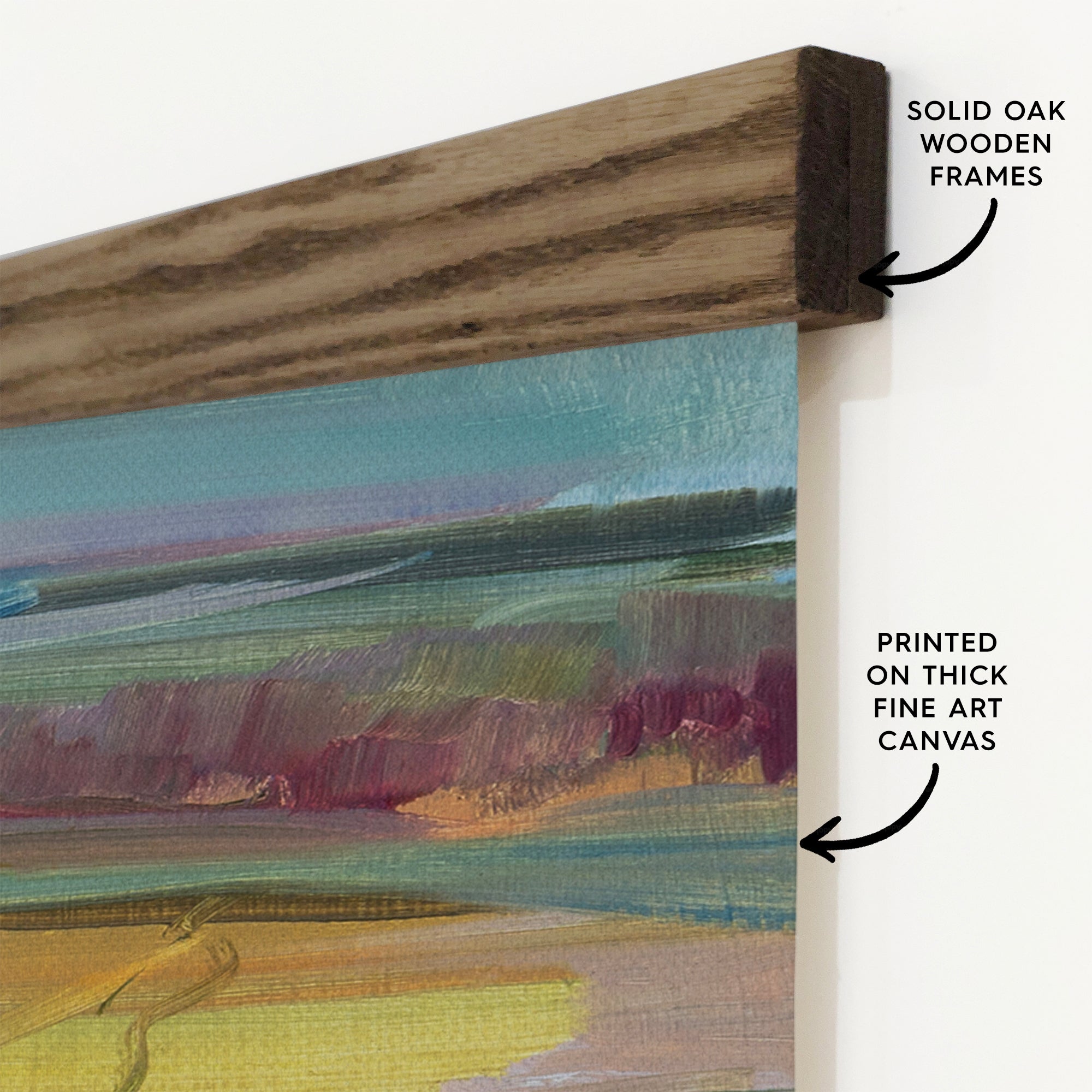 Living Room Large Canvas Wall Art - River Abstract Painting
