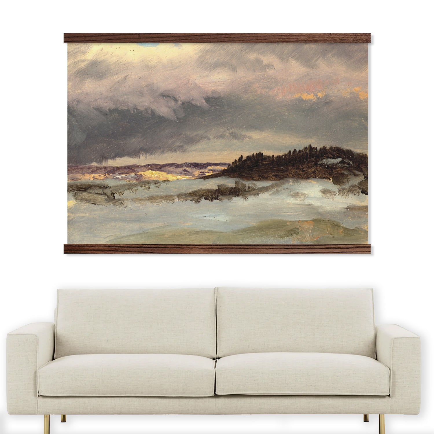 Coastal Canvas Art - Upstate New York Painting - Framed Nature Art - Beach House