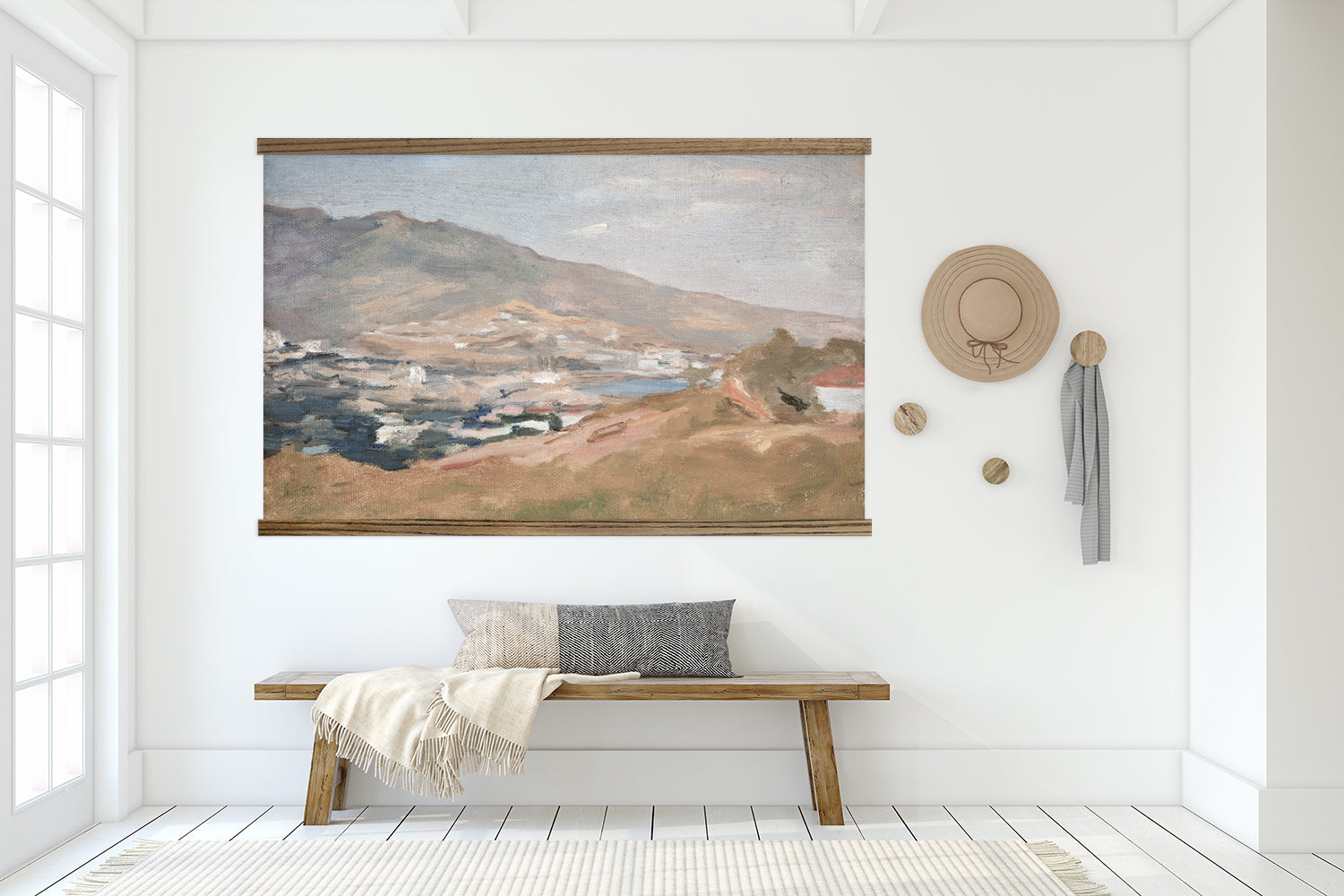 Front Entry Large Canvas Wall Hanging - Yalta Seaside