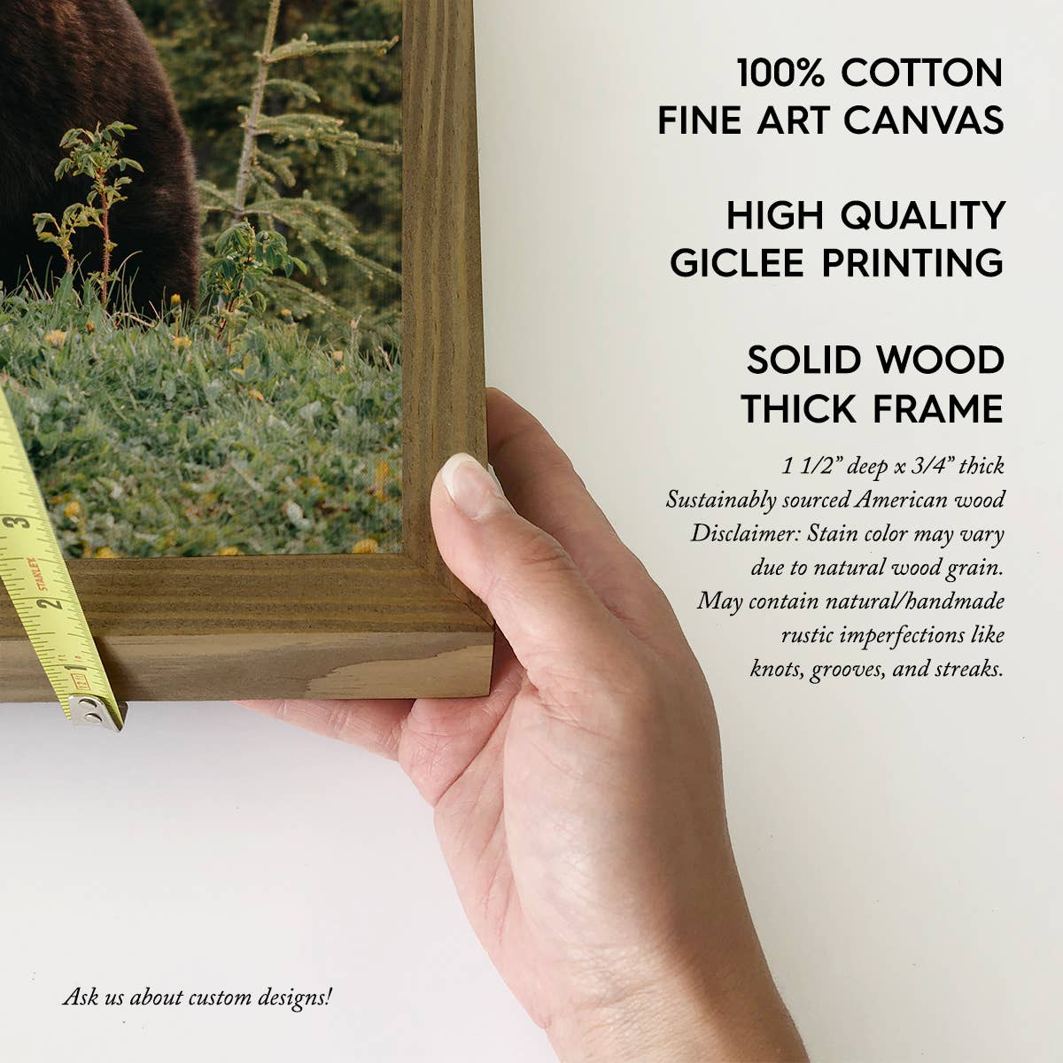 Black Bear Glacier Montana - Wildlife Photograph Canvas Art