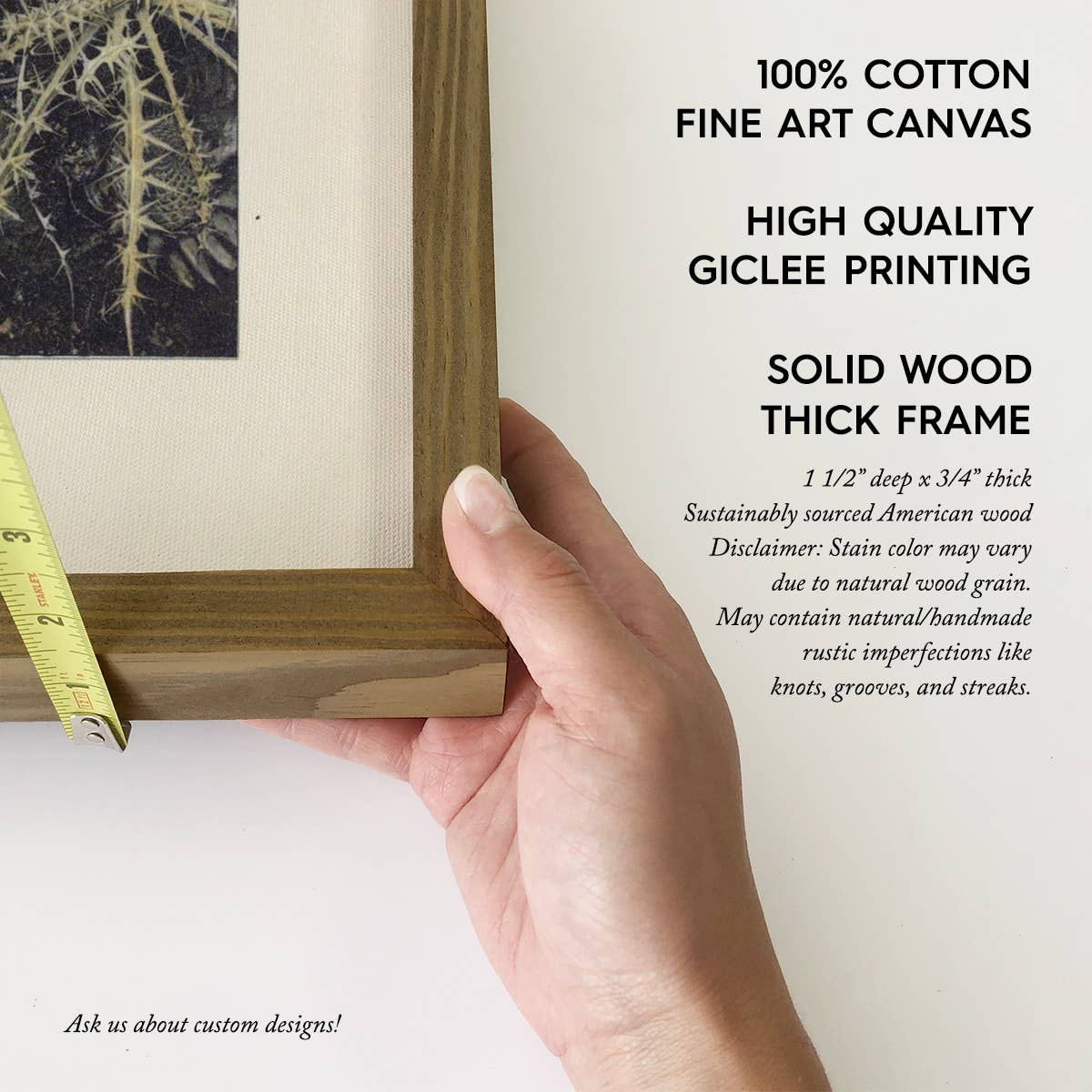 Pineapple and Cactus - Nature Fruit Canvas Art - Wood Framed