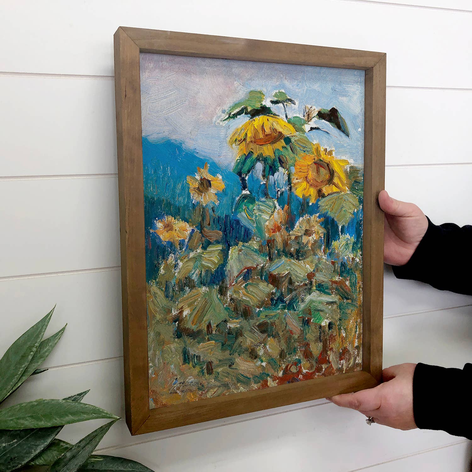 Sunflowers Ready - Flower Canvas Art - Wood Framed Wall Art