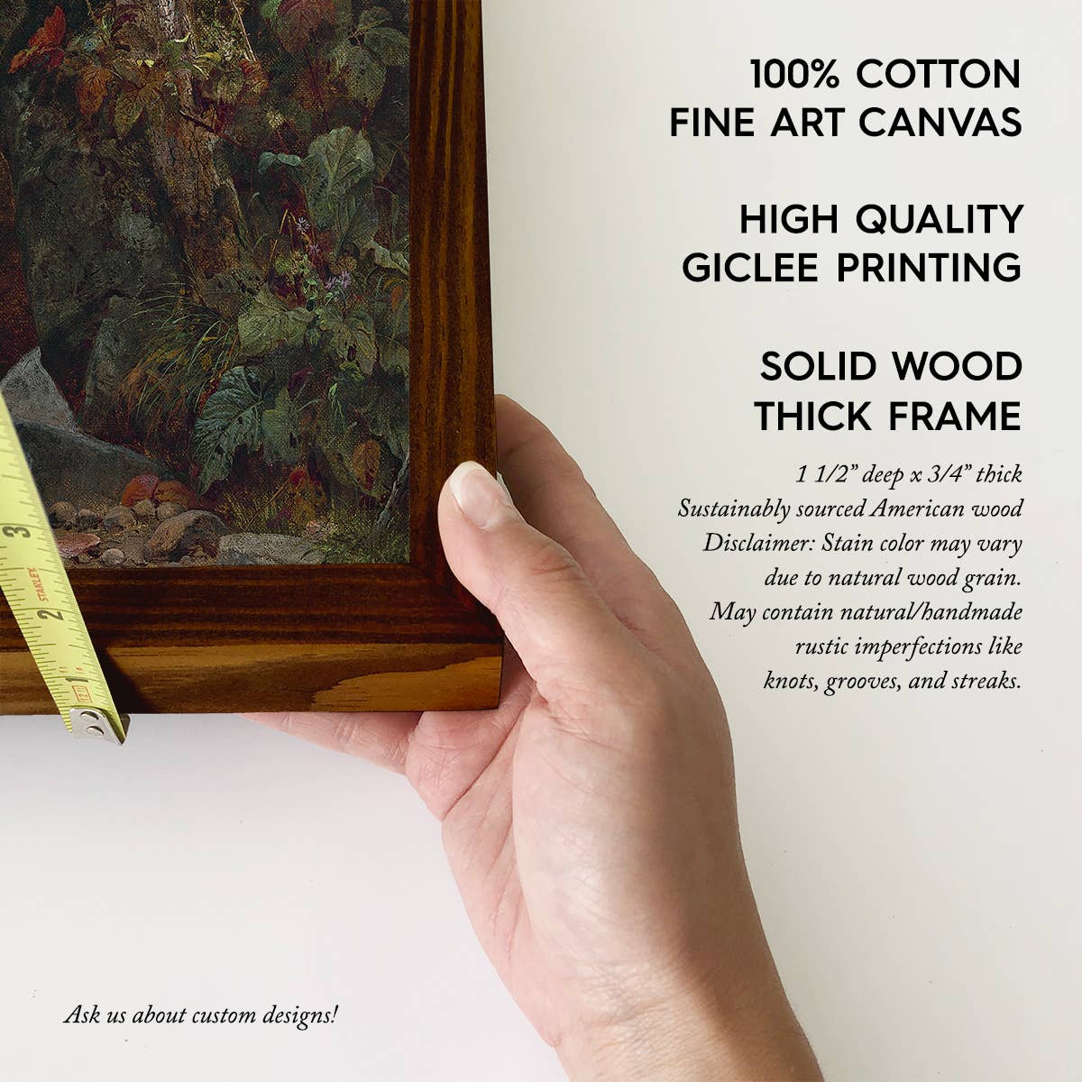 October Trees - Forest Landscape Canvas Art - Wood Framed