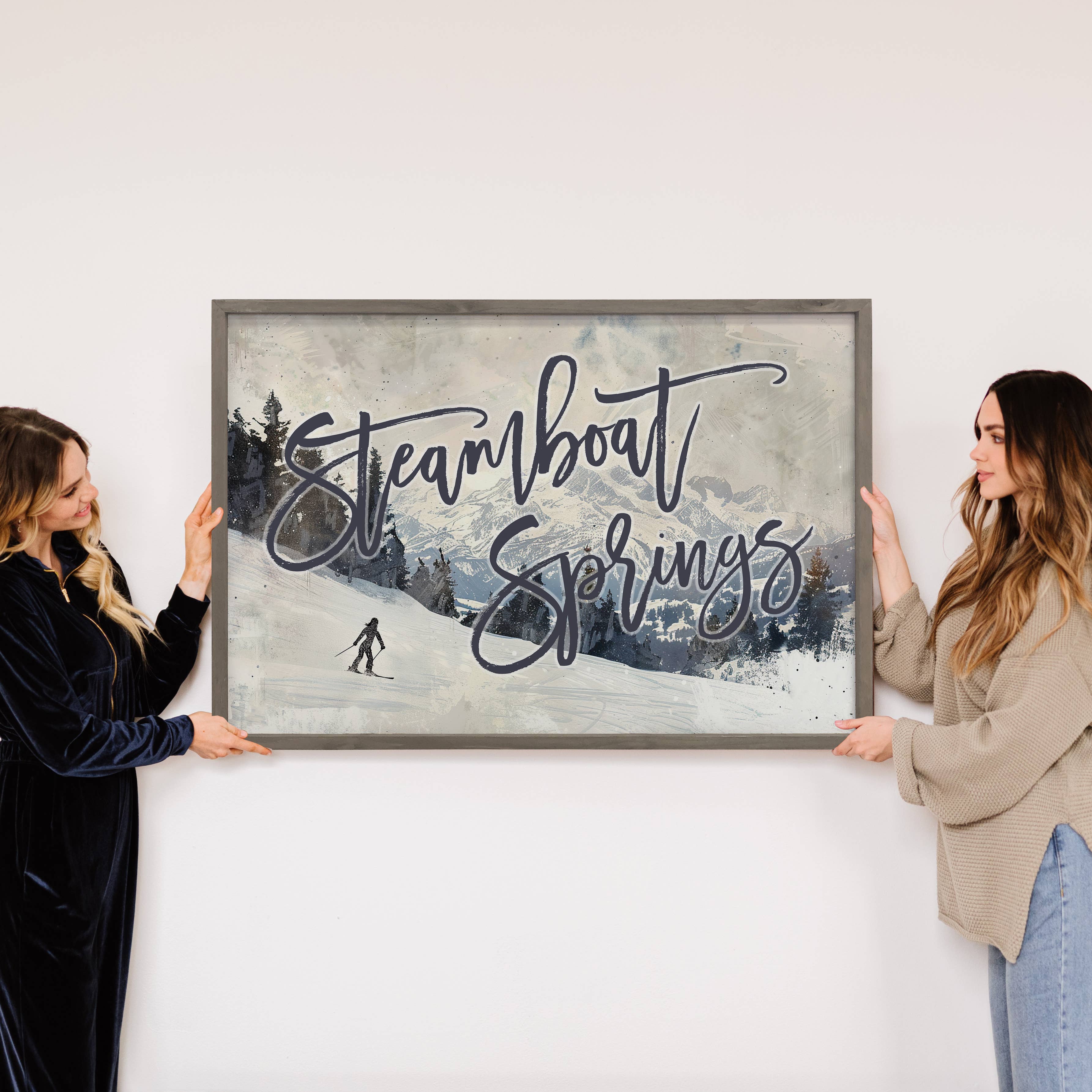 Custom Ski Slope Location - Mountain Lodge Canvas Art