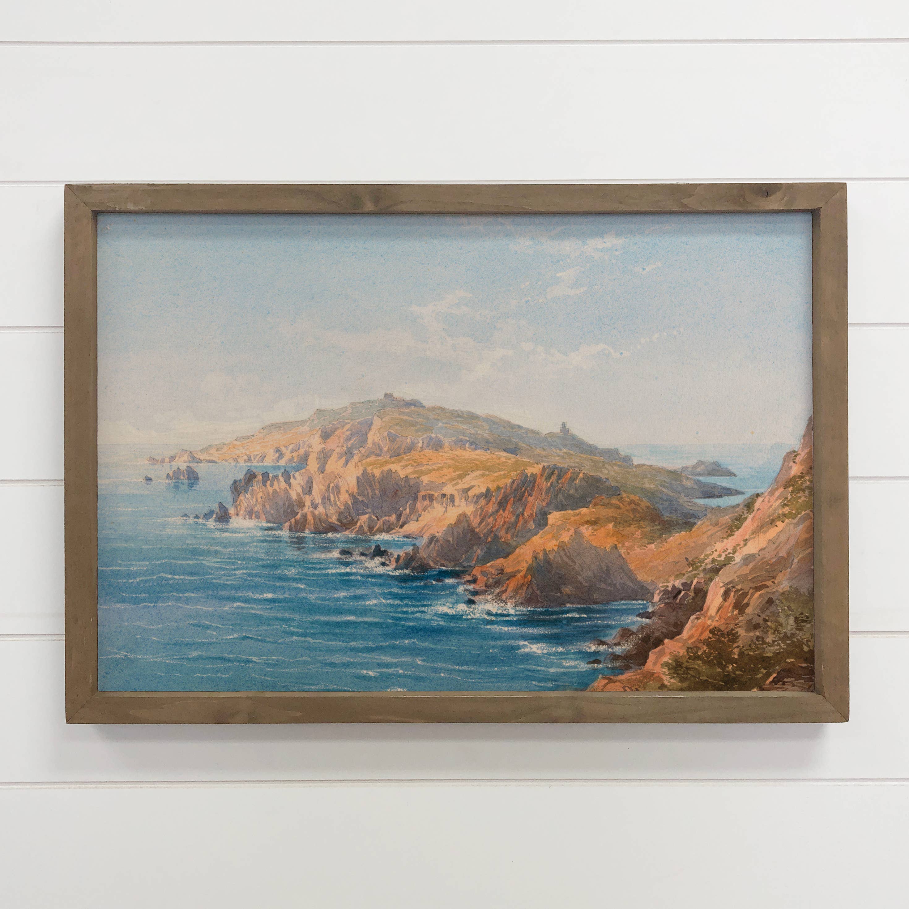 Corsica Landscape Painting - Nature Canvas Art - Wood Framed