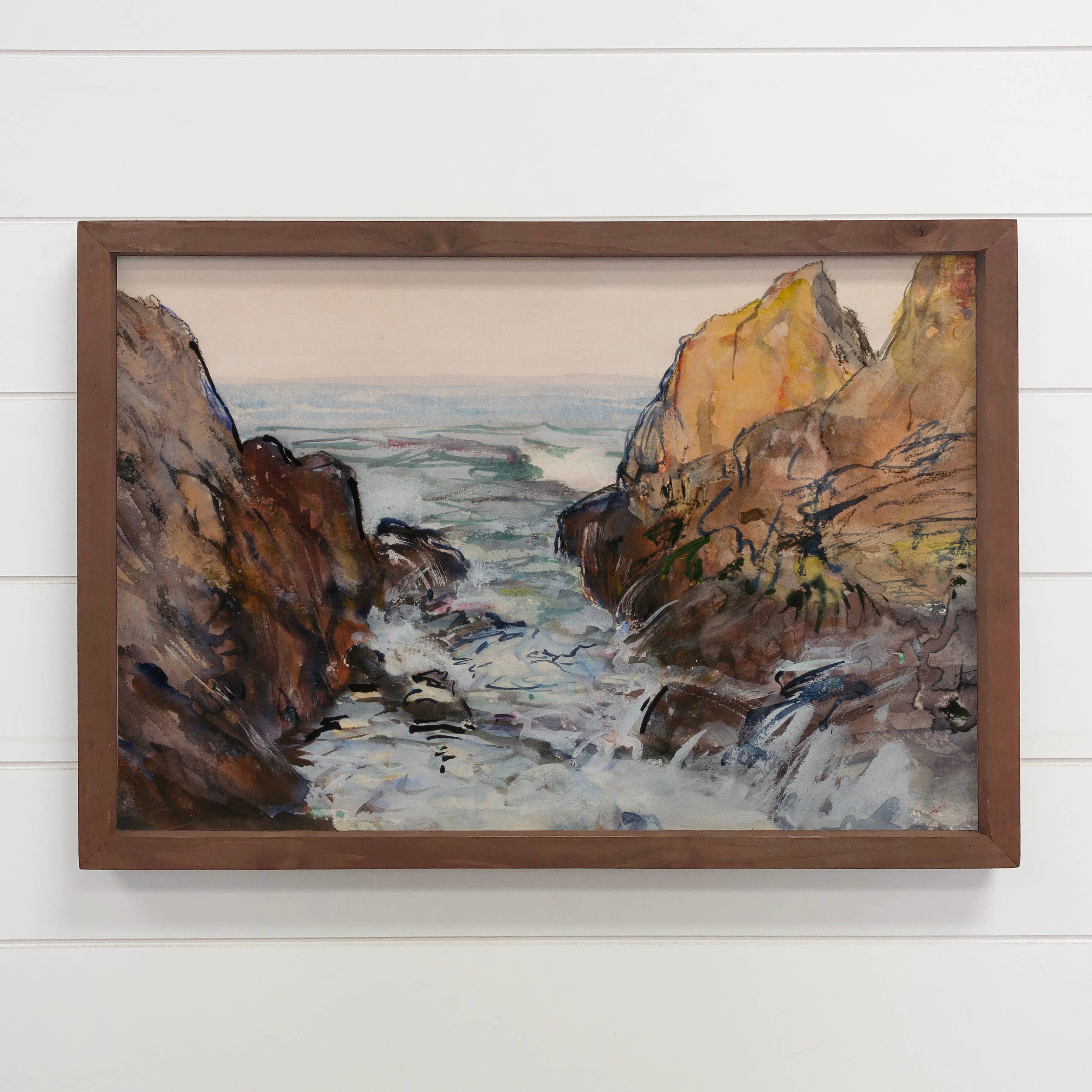 Ocean Inlet - Nature Canvas Art - Wood Framed Wall Art