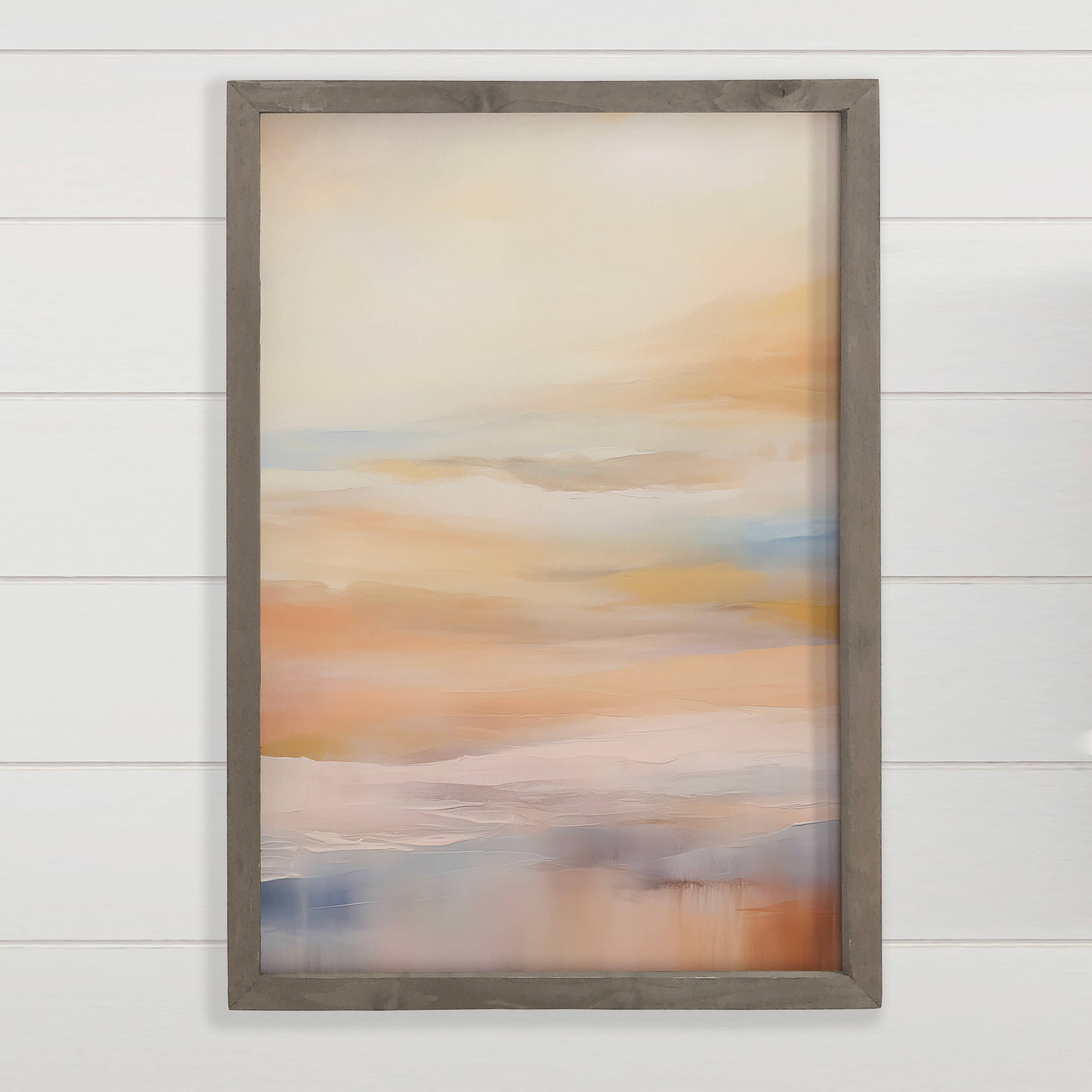 Serenity Abstract Painting - Wood Framed Canvas Art