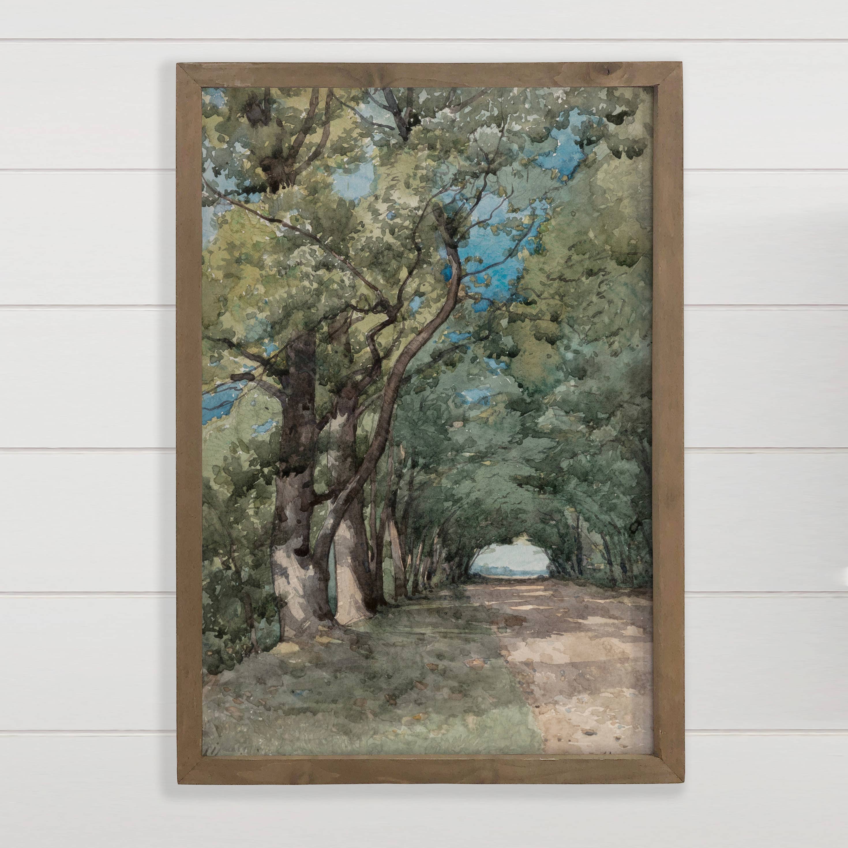 Tree Tunnel - Tree Canvas Wall Art - Wood Framed Nature Art