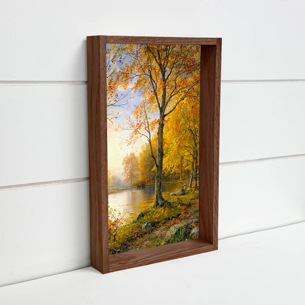 Fall in Virginia - Nature Landscape Canvas Art - Wood Framed