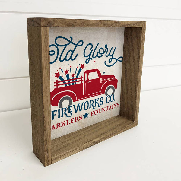 Old Glory Fireworks Truck- July 4th Wall Decor