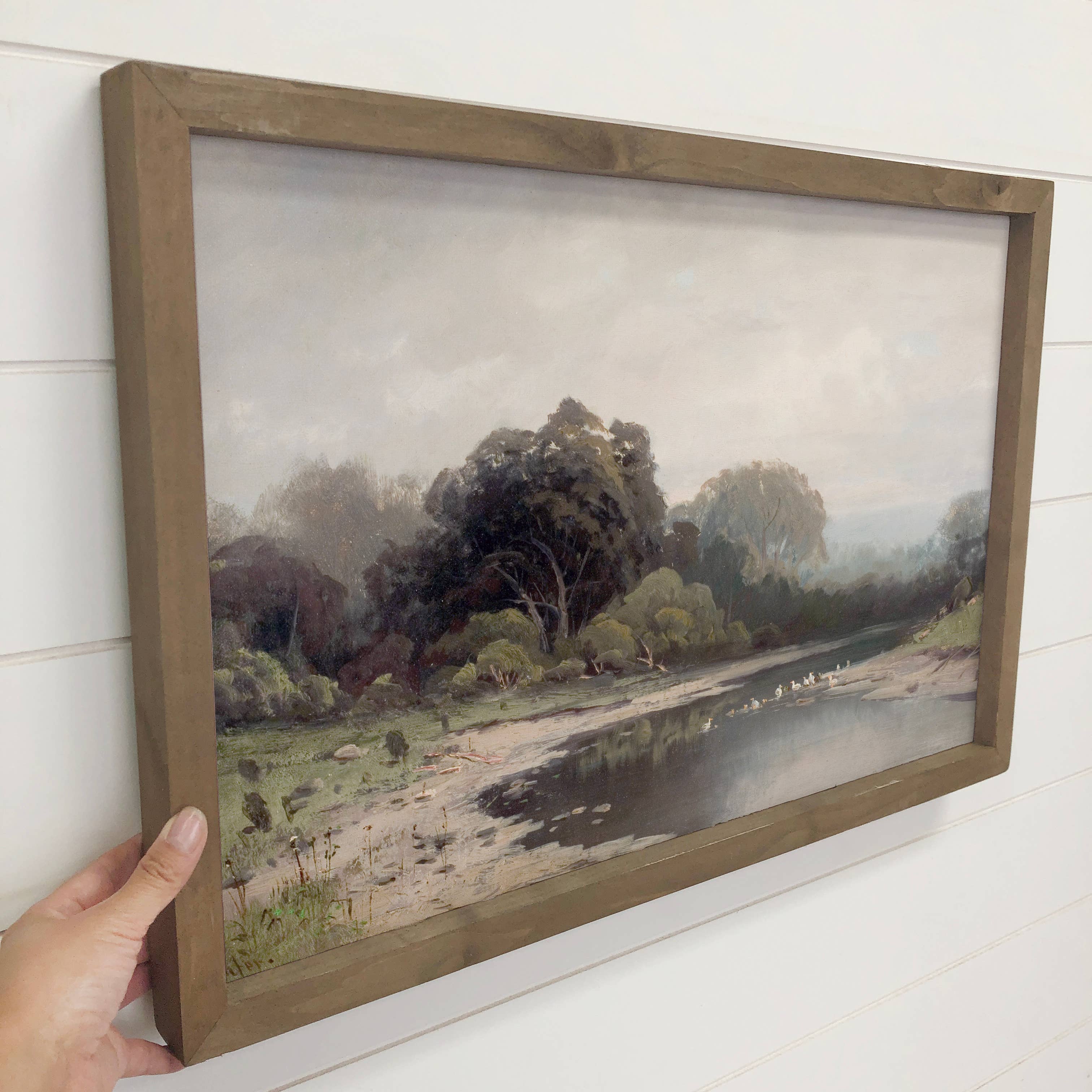 Merced River California - River Landscape Canvas Art - Frame