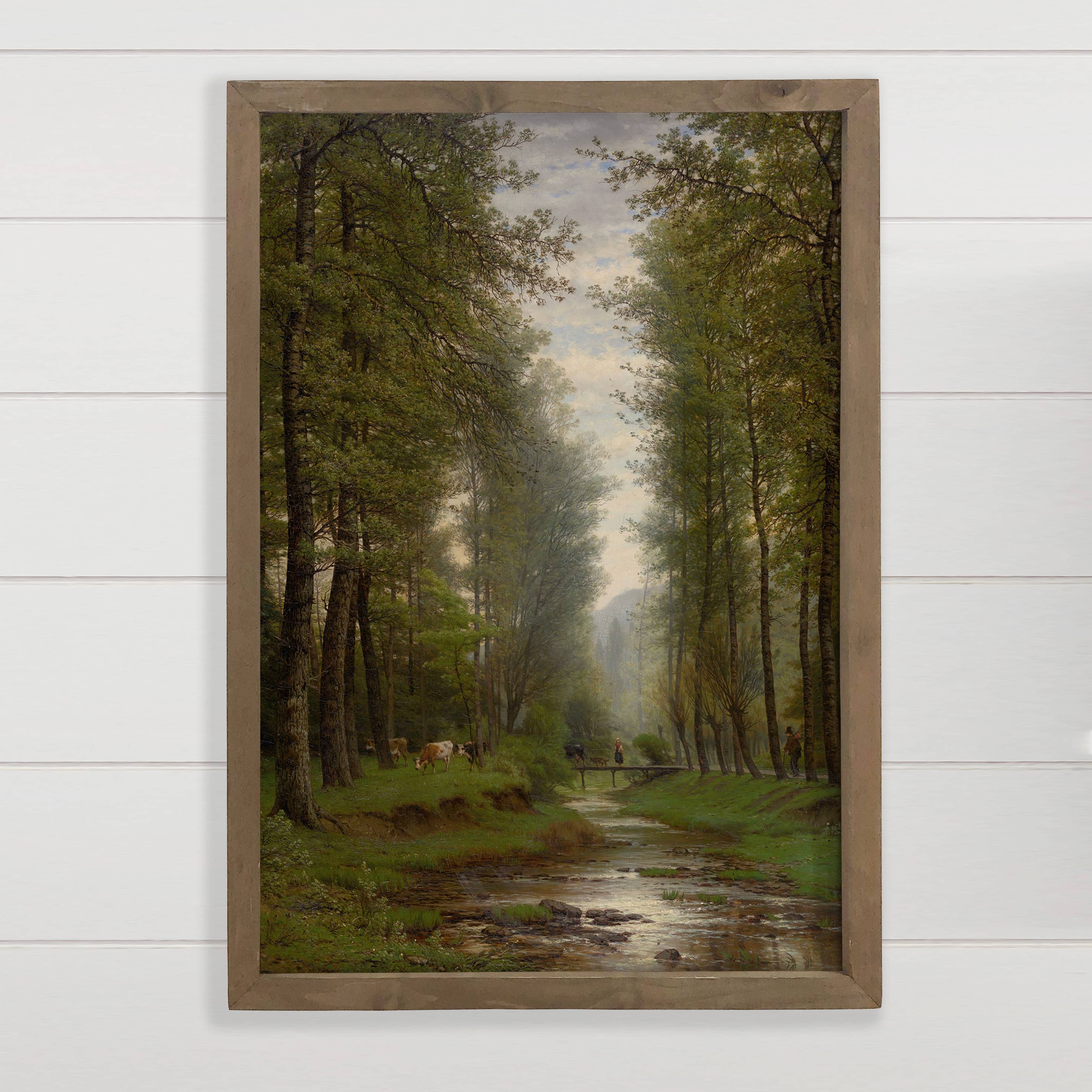 Brooke in the Forest - Cabin Canvas Art - Wood Framed Art
