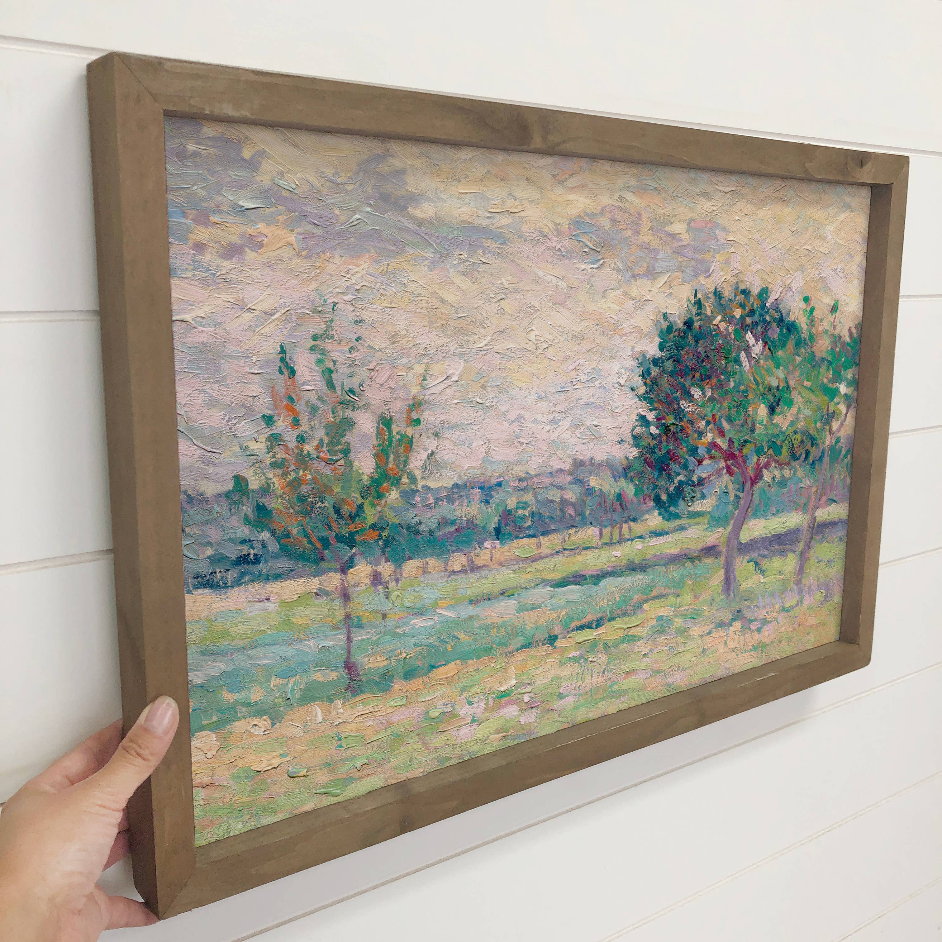 Impressionist Orchard - Tree Landscape Canvas Art - Framed