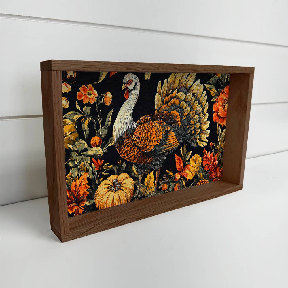 Dark Turkey Thanksgiving Painting - Thanksgiving Wall Art
