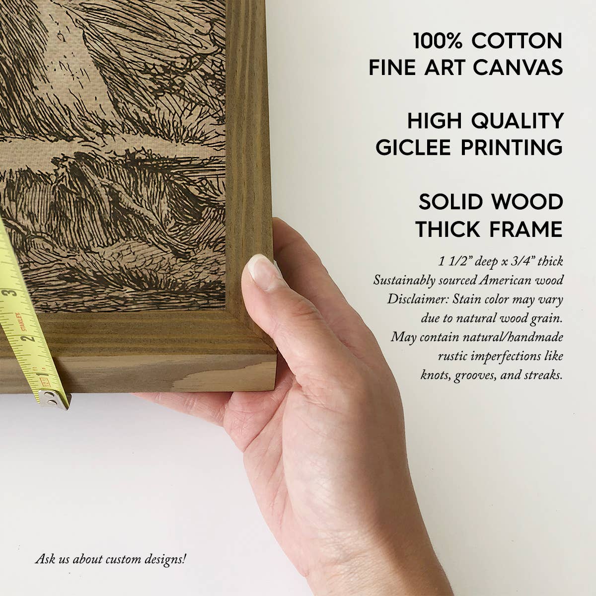 Fisherman Under the Trees - Nature Sketch Canvas Art