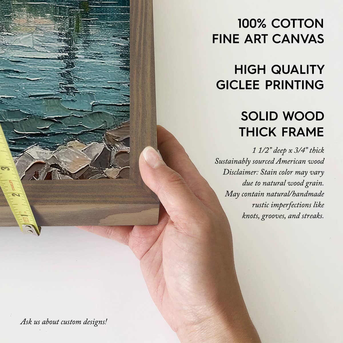 Blue Copper Lake Tahoe - Lake Landscape Canvas Art - Framed