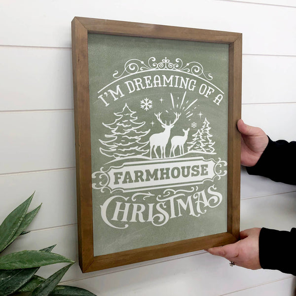 Dreaming of a Farmhouse Christmas - Farmhouse Word Sign
