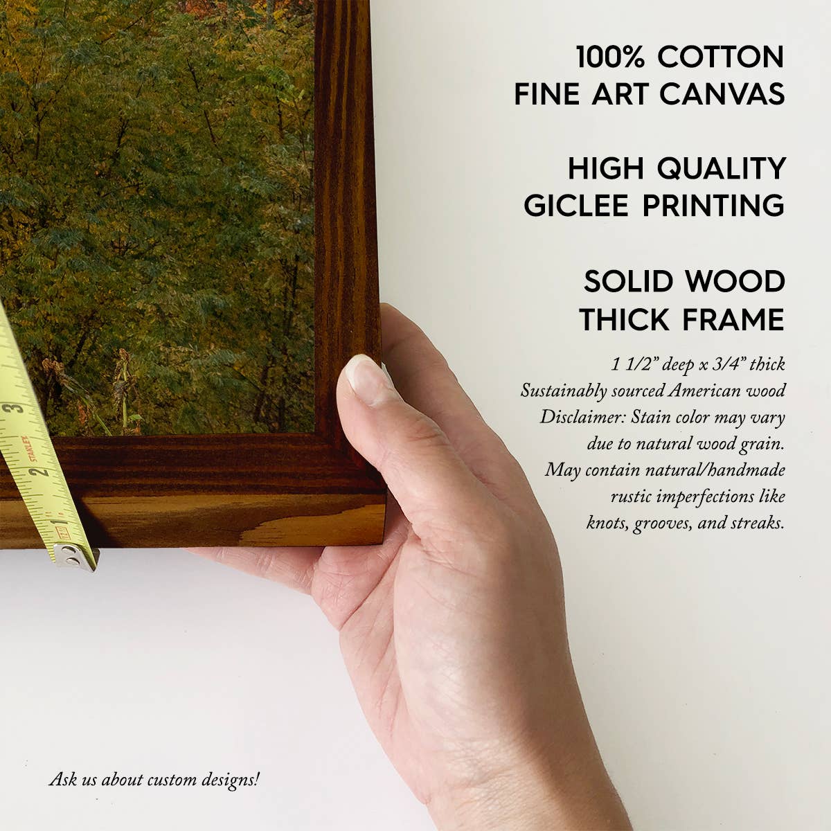 Smoky National Park Fall - Landscape Canvas Art Wood Framed