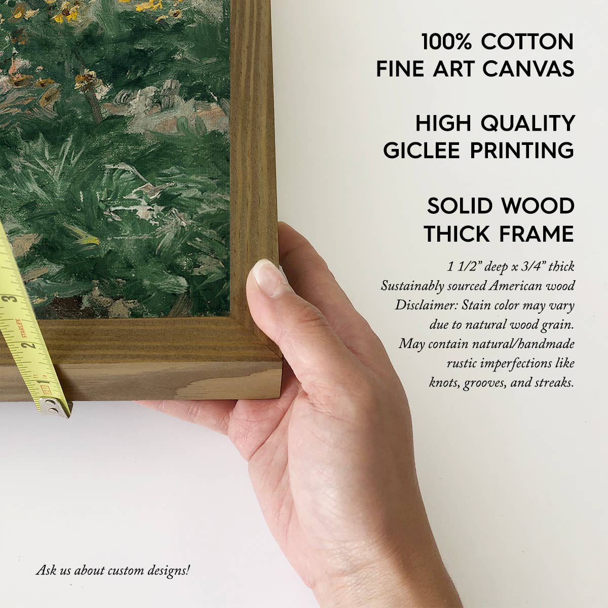 Cottage Garden - Flower Canvas Art - Wood Framed Wall Art