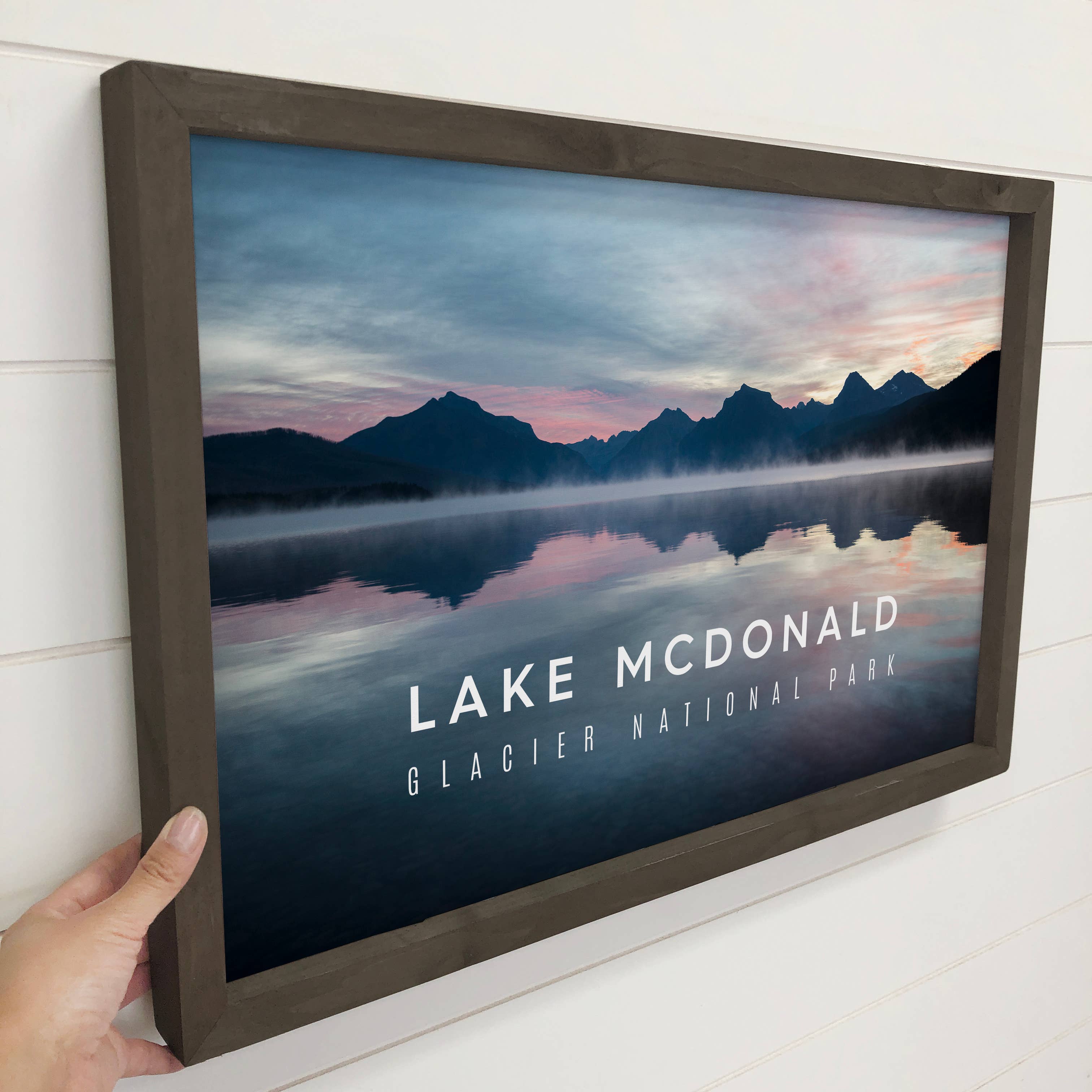 Lake McDonald Montana - Landscape Canvas Art - Wood Framed